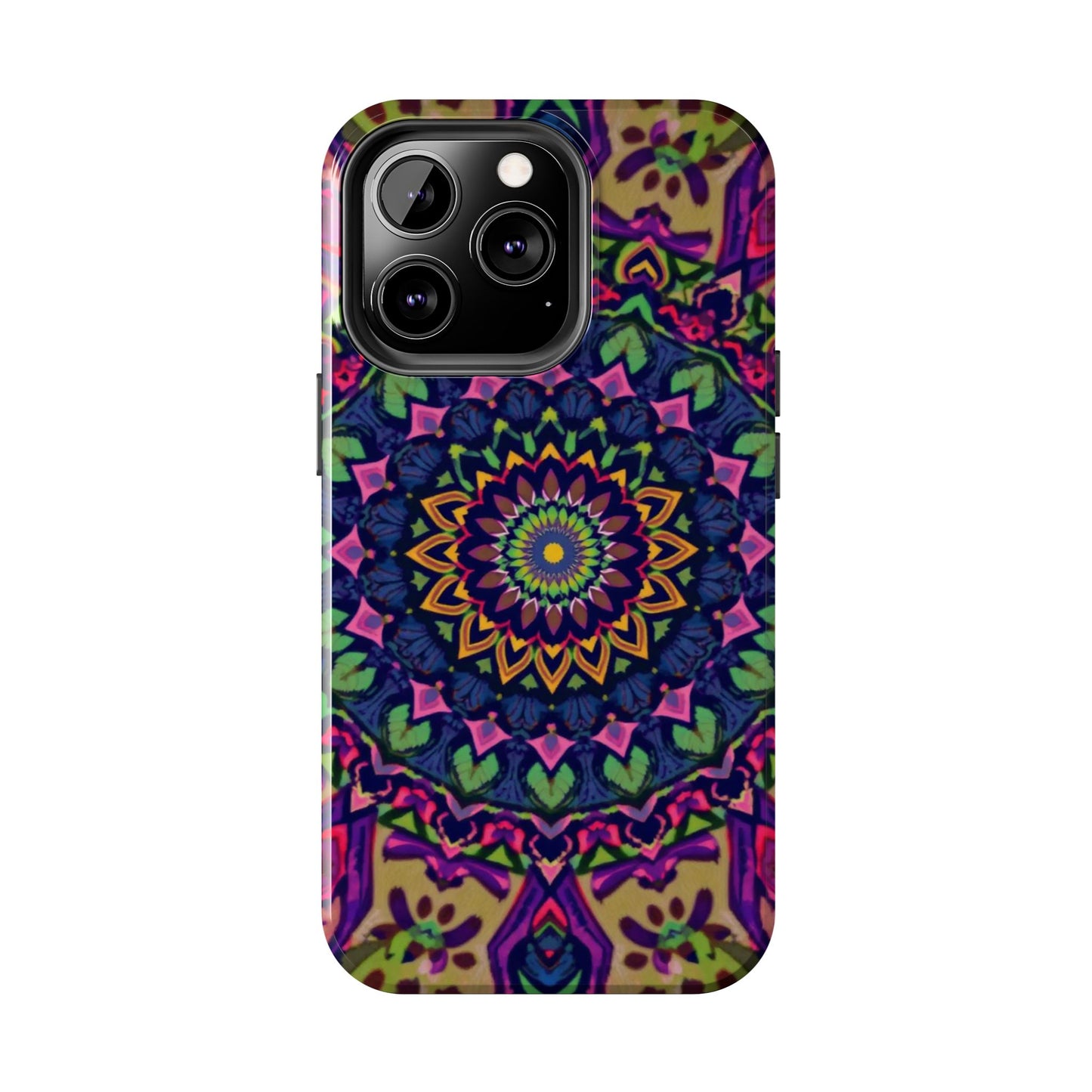 Vibrant Mandala Tough Phone Case - Colorful, Purple Fusion, Durable Protection for Your Device - for iPhone