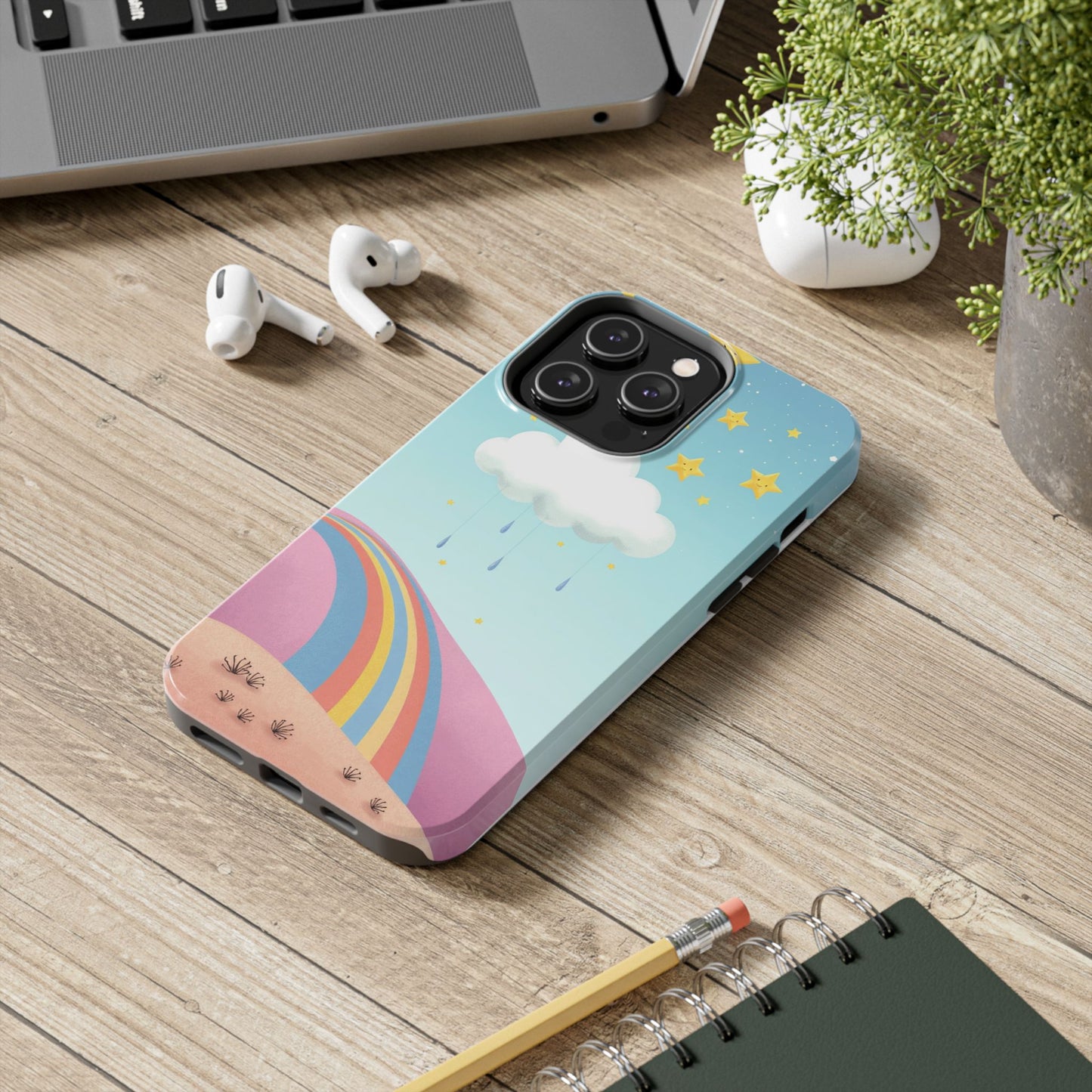 Colorful Rainbow Phone Case - Durable Tough Design for Adventurers