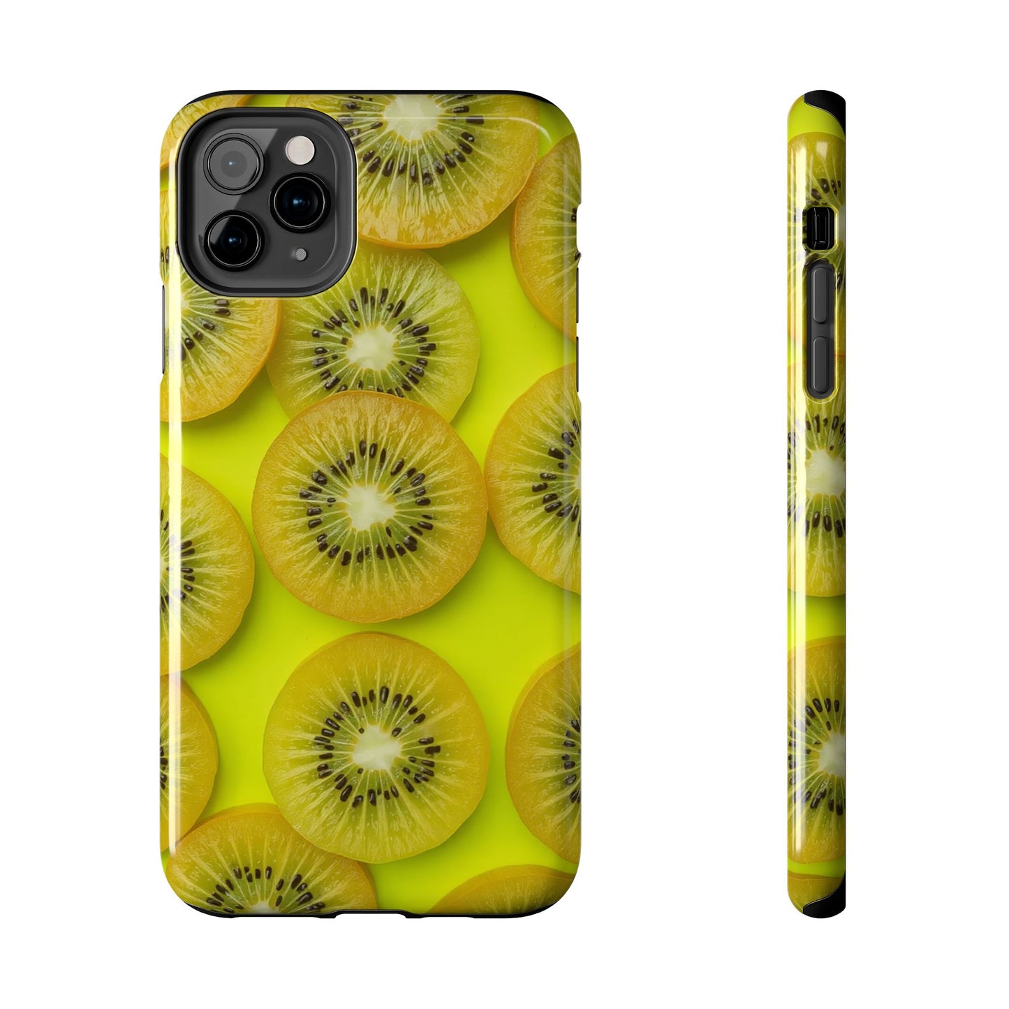 Vibrant Kiwi Tough Phone Case - Bright Yellow Design for Fruit Lovers