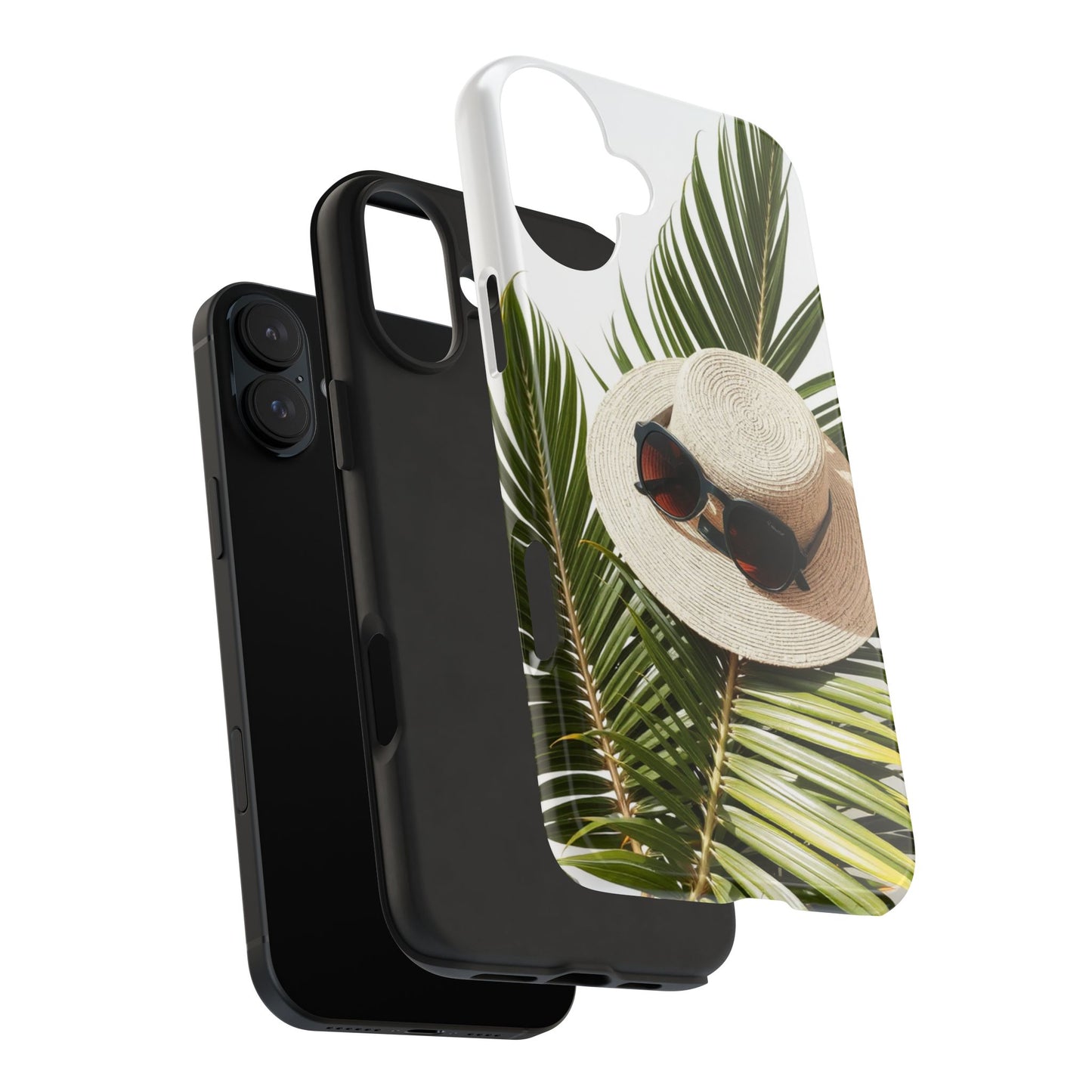 Tropical Phone Case - Summer Vibes with Hat & Sunglasses Design