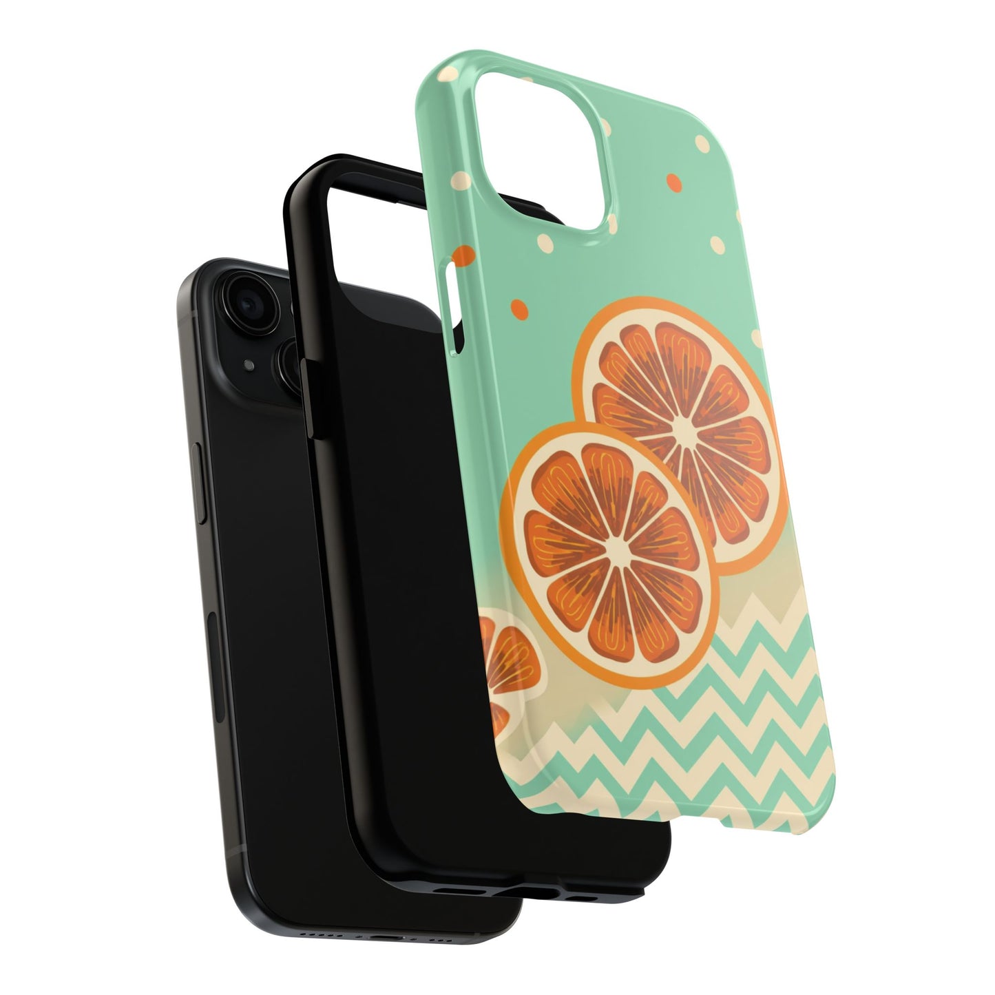 Citrus Vibe Tough Phone Case - Fun Orange Slice Design