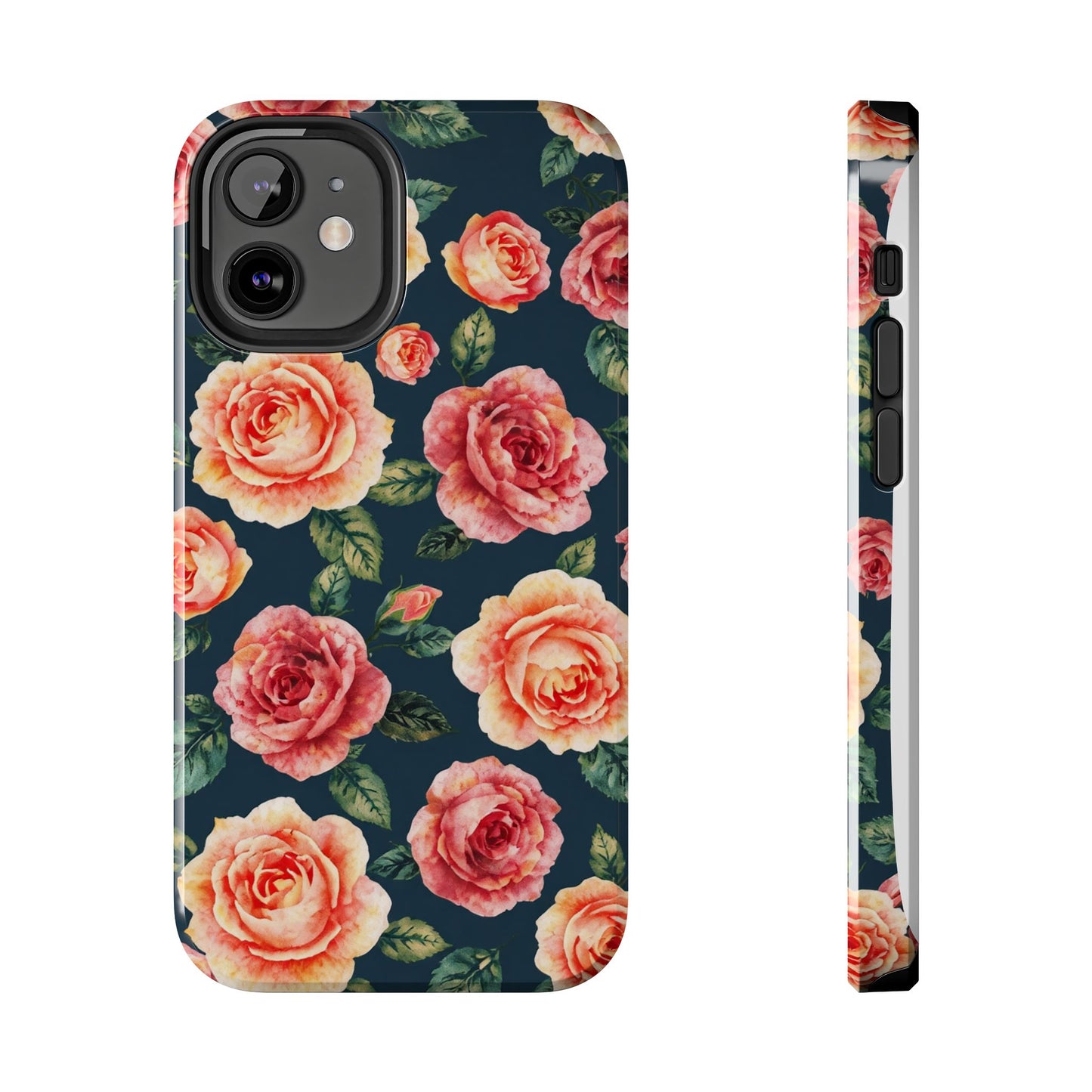 Floral Tough Phone Cases - Durable & Stylish New Age Rose Design - for iPhone