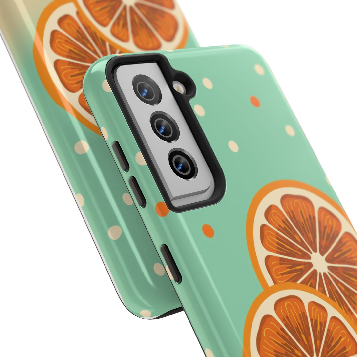 Citrus Vibe Tough Phone Case - Fun Orange Slice Design