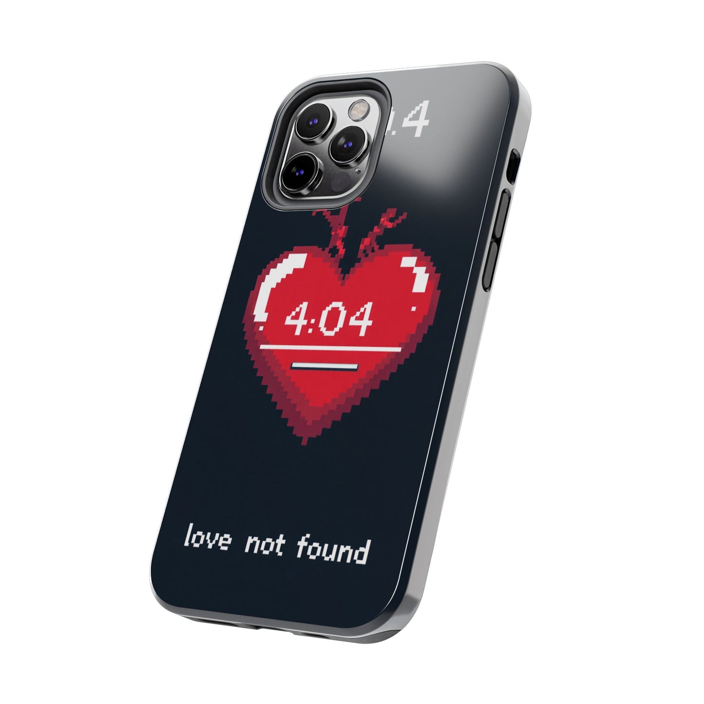 Vintage Pixel Heart Tough Phone Case - "404 Love Not Found" Design