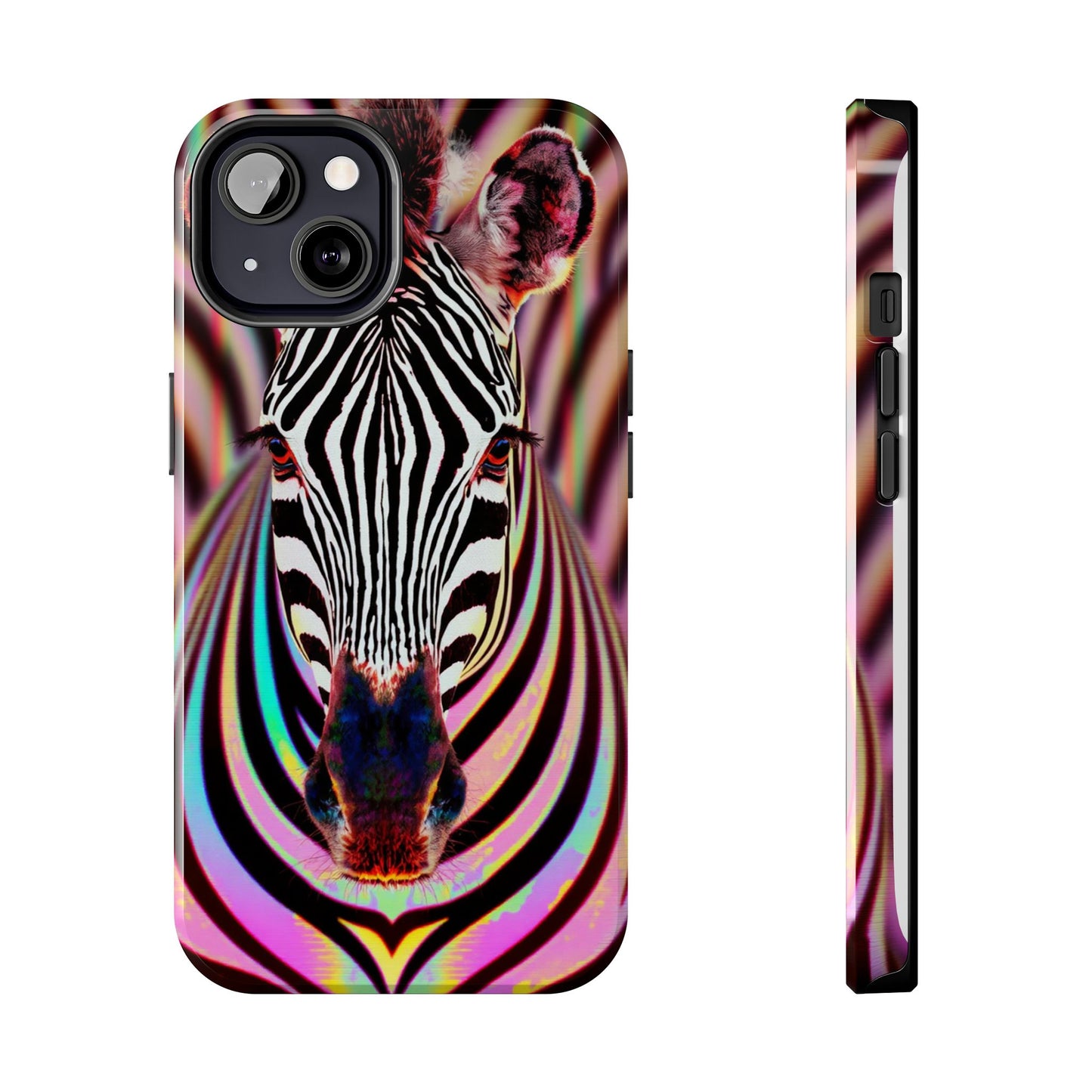 Vibrant Zebra Tough Phone Case - Unique Animal Design for Wild Spirit