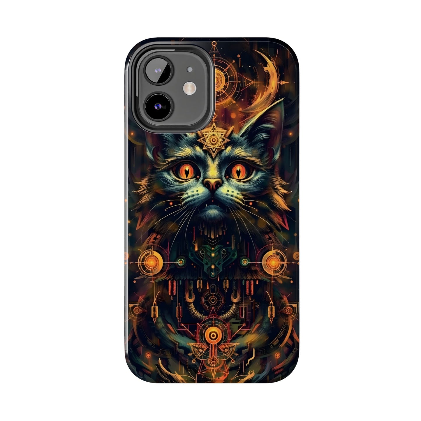 Mystical Cat Queen Tough Phone Case – Unique Protection for Cat Lovers - for iPhone