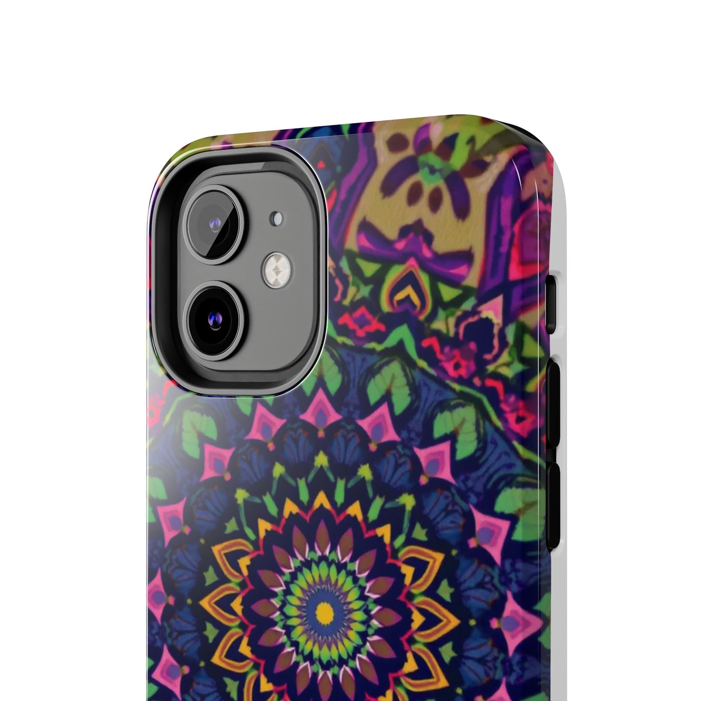 Vibrant Mandala Tough Phone Case - Colorful, Purple Fusion, Durable Protection for Your Device - for iPhone