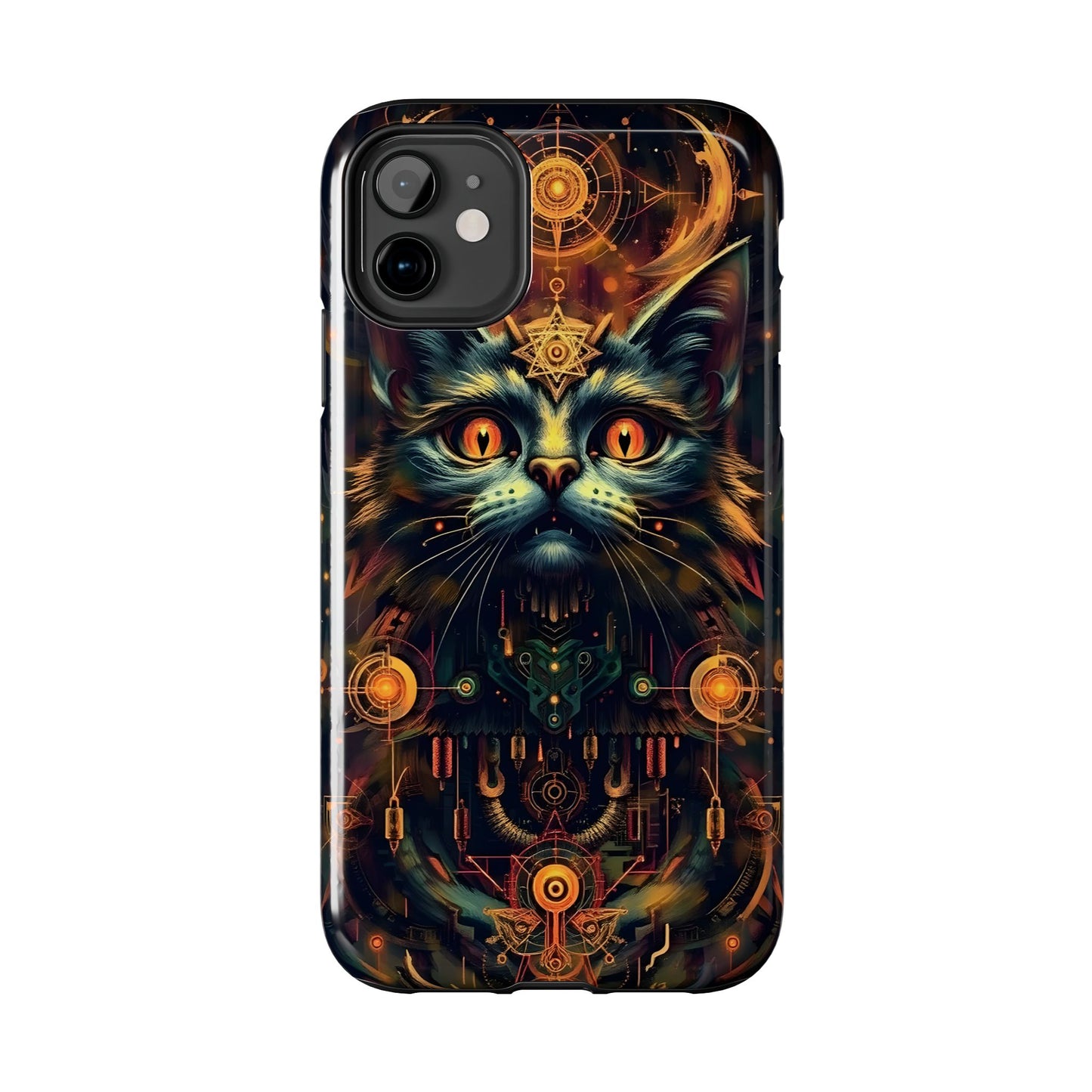 Mystical Cat Queen Tough Phone Case – Unique Protection for Cat Lovers - for iPhone