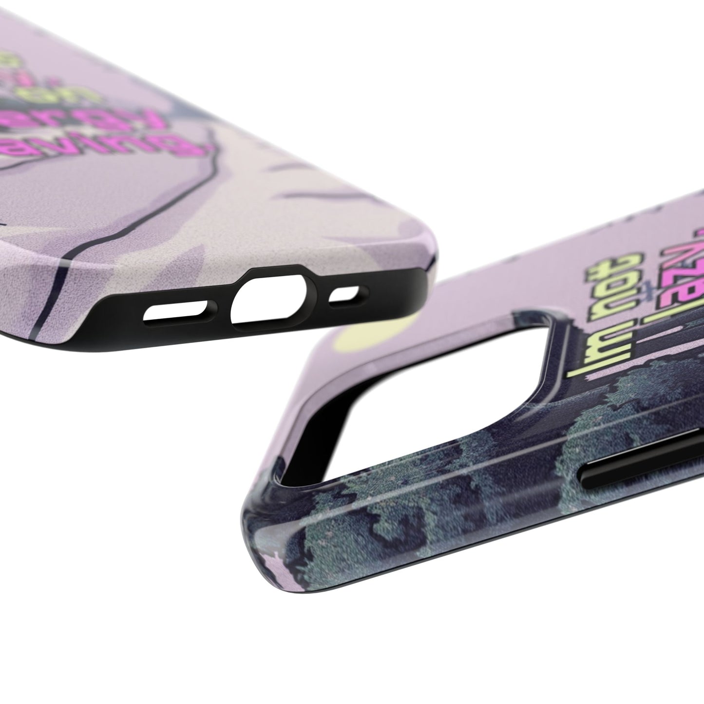 Humorous Tough Phone Case – "I'm Not Lazy, I'm On Energy Saving"