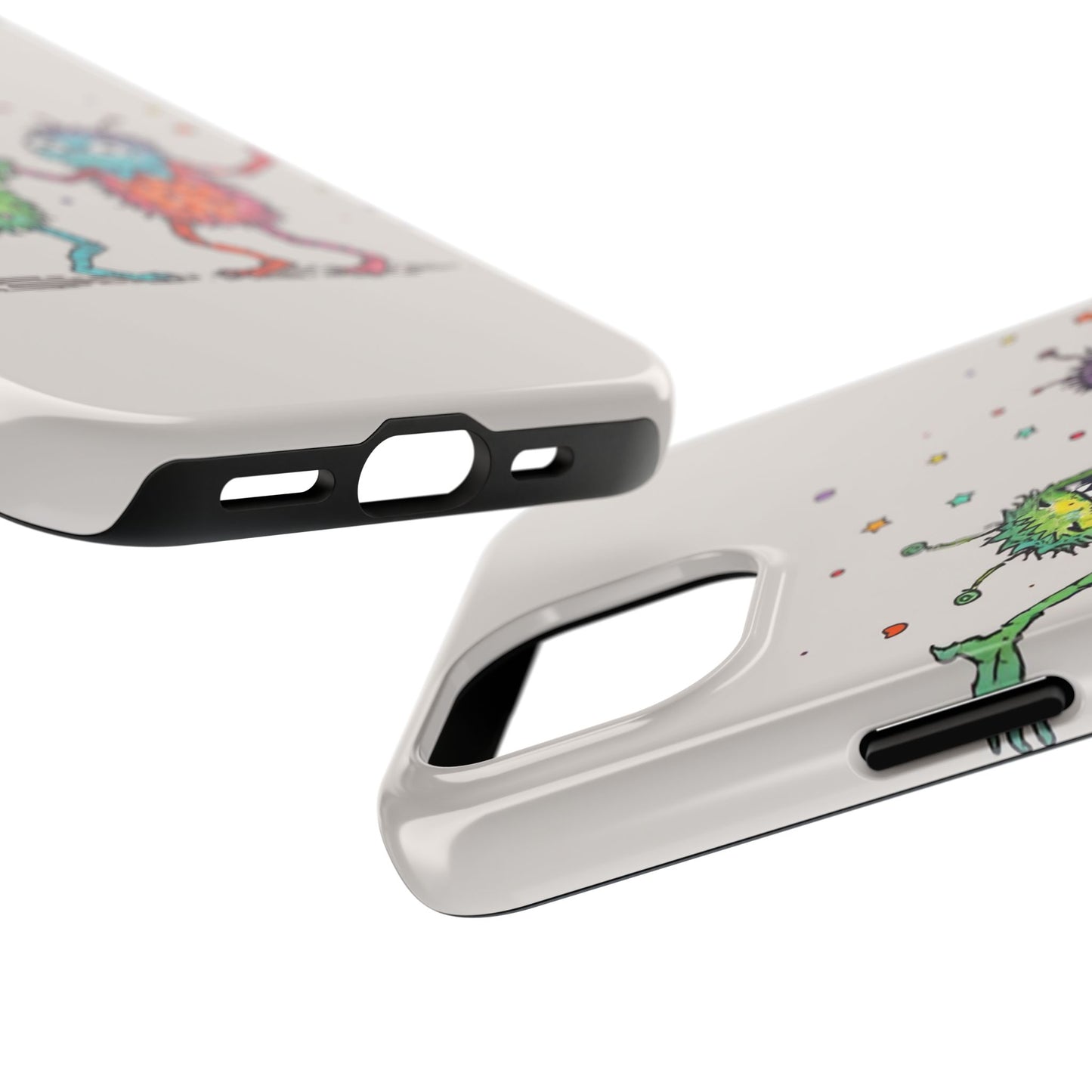 Colorful Monster Tough Phone Case - Fun and Playful Design