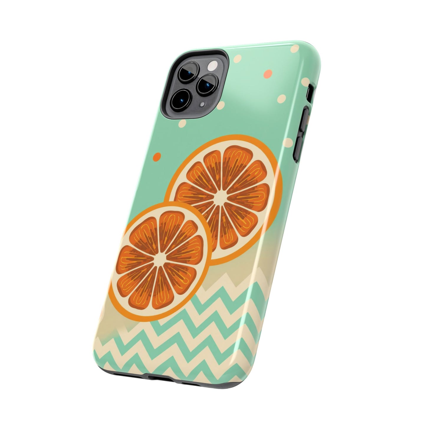 Citrus Vibe Tough Phone Case - Fun Orange Slice Design