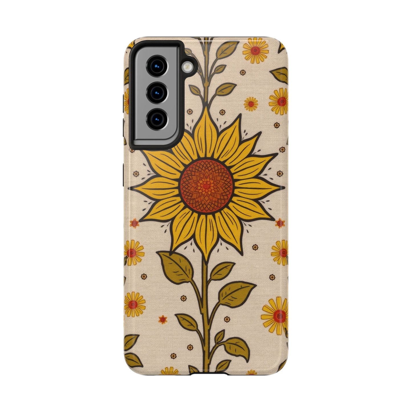 Bright Sunflower Origins Tough Phone Case - Floral Design for Nature Lovers - for iPhone