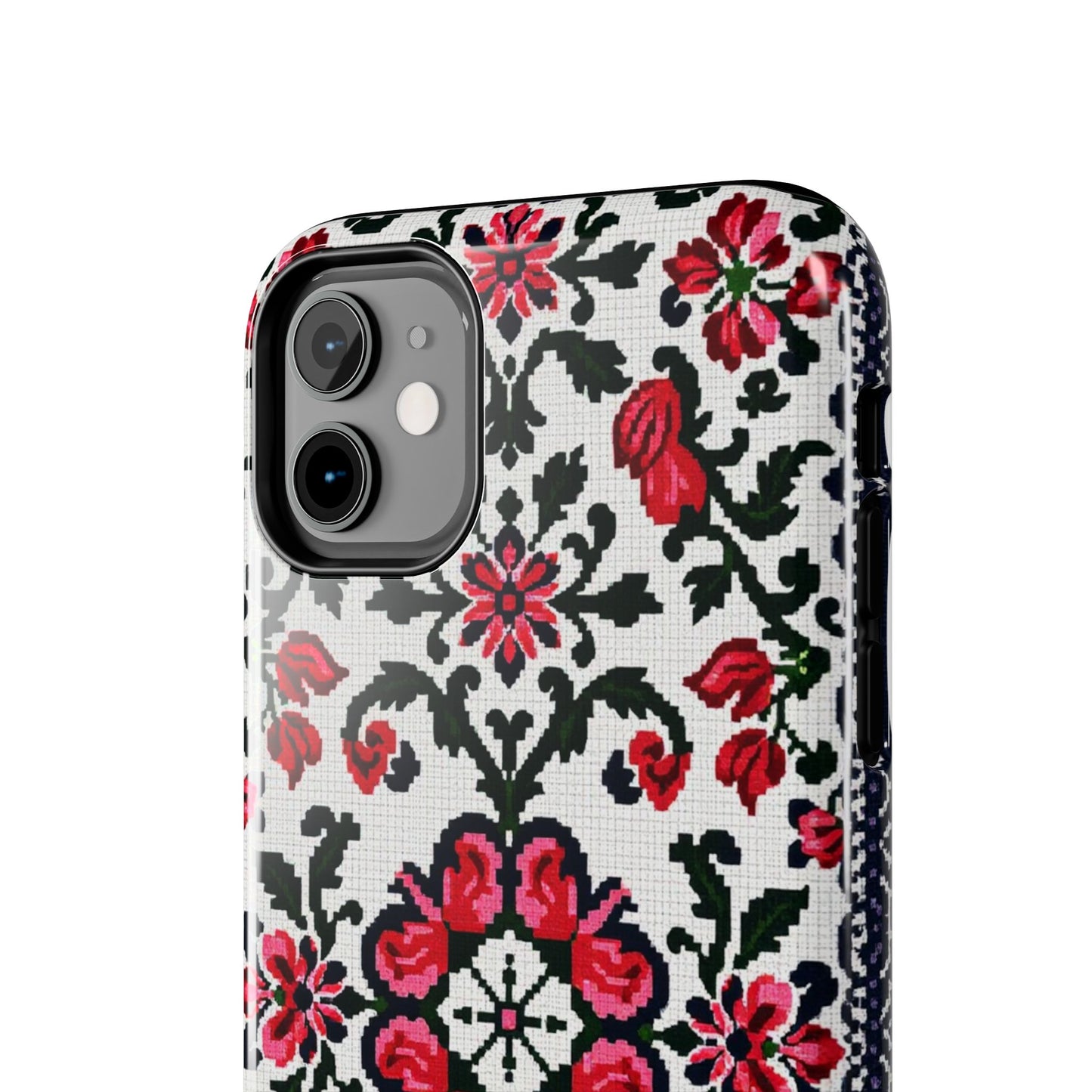 Traditional Knit Floral Design | Tough Phone Case - Durable Protection for iPhone