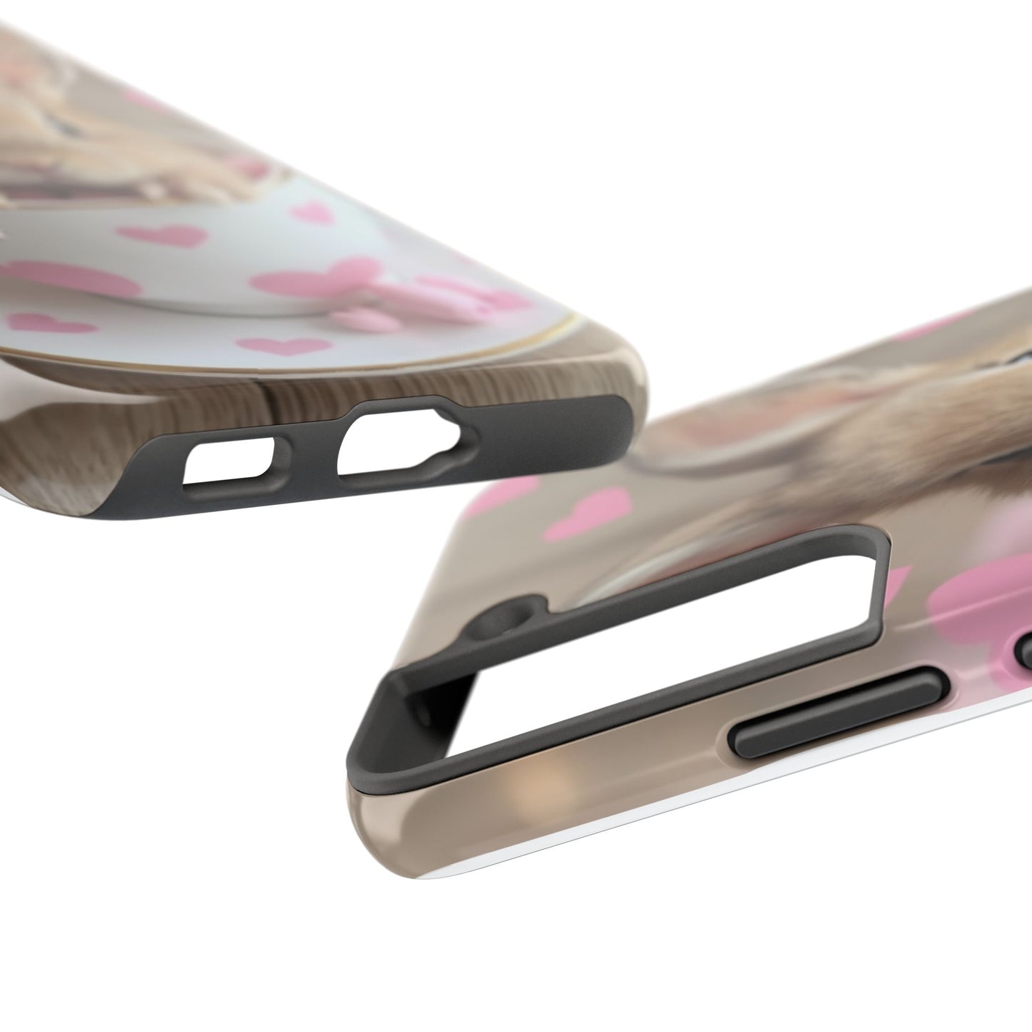 Adorable Bunny Phone Case with Heart Design - Cute Gift for Animal Lovers