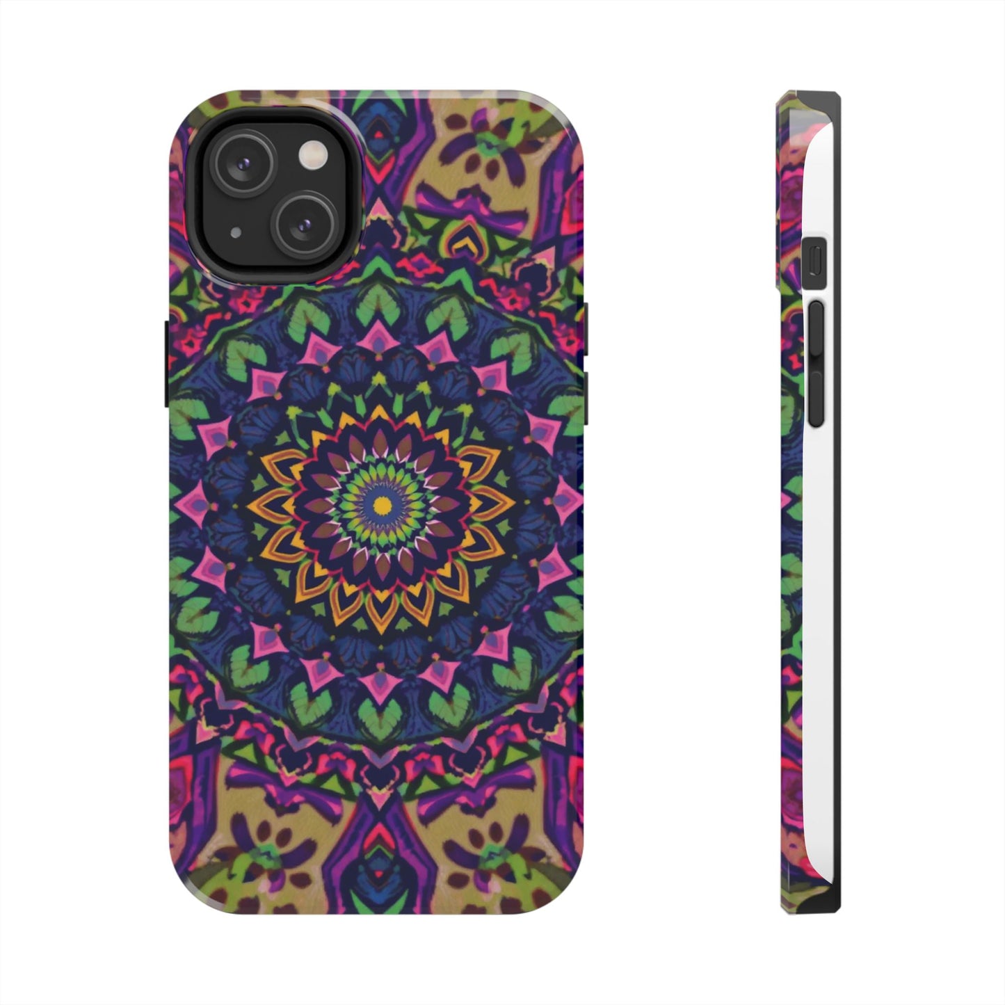 Vibrant Mandala Tough Phone Case - Colorful, Purple Fusion, Durable Protection for Your Device - for iPhone