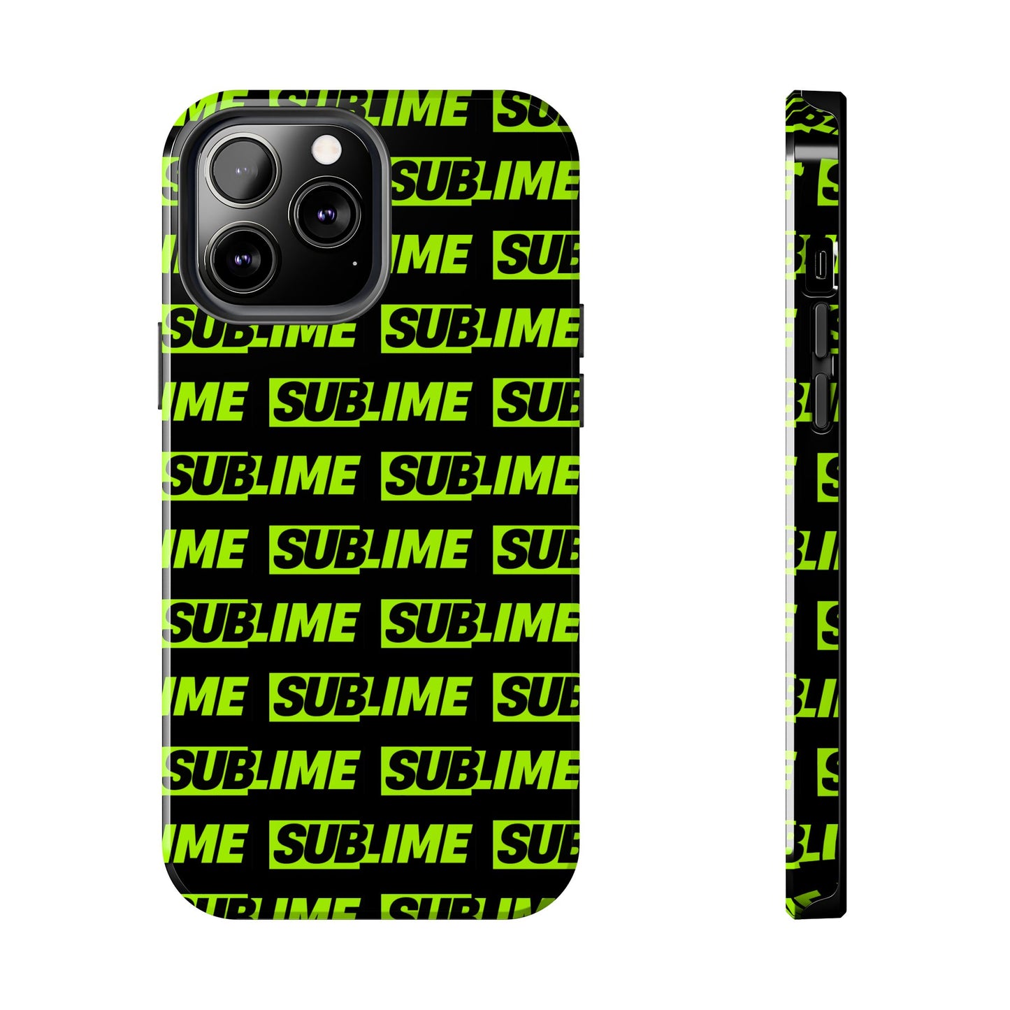Sublime Text Pattern Tough Phone Case - Vibrant Protective Cover for iPhone