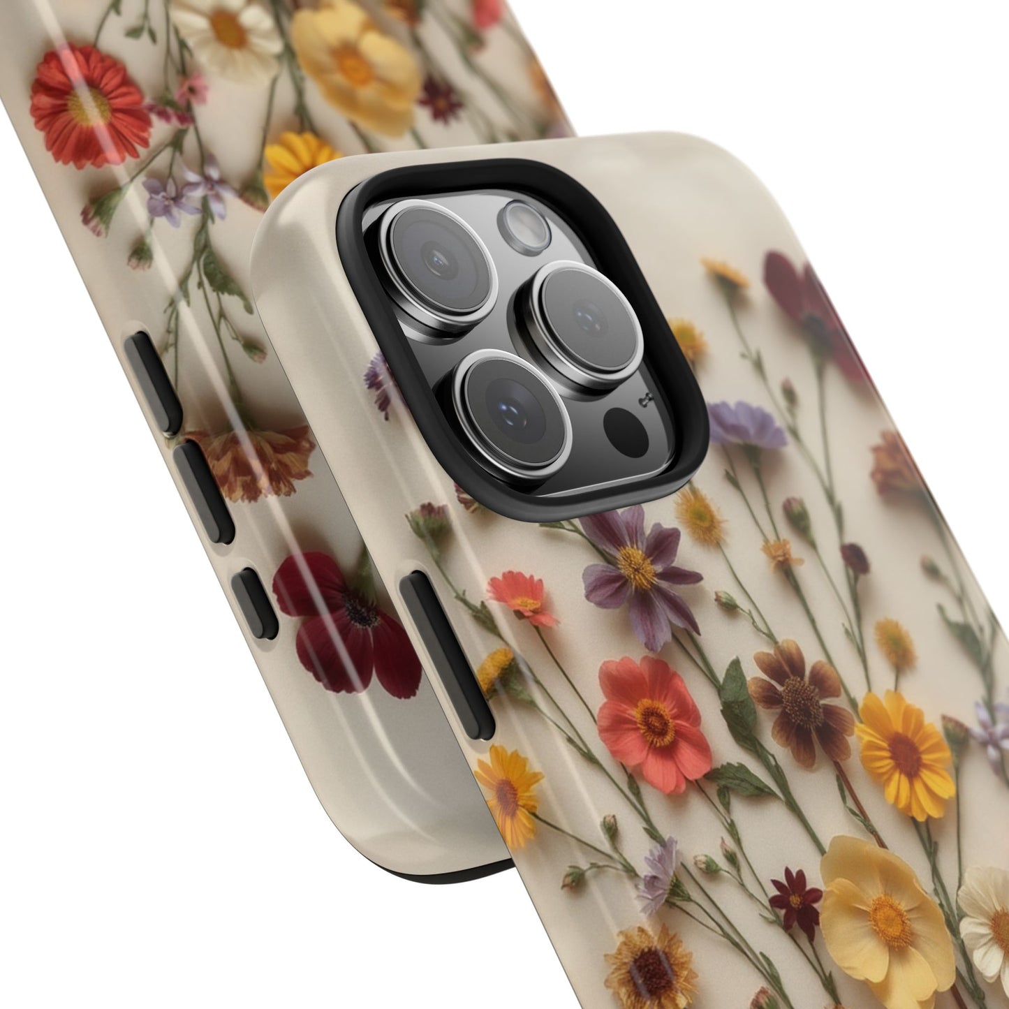 Floral Tough Phone Case - Durable Protection with Nature-Inspired Design