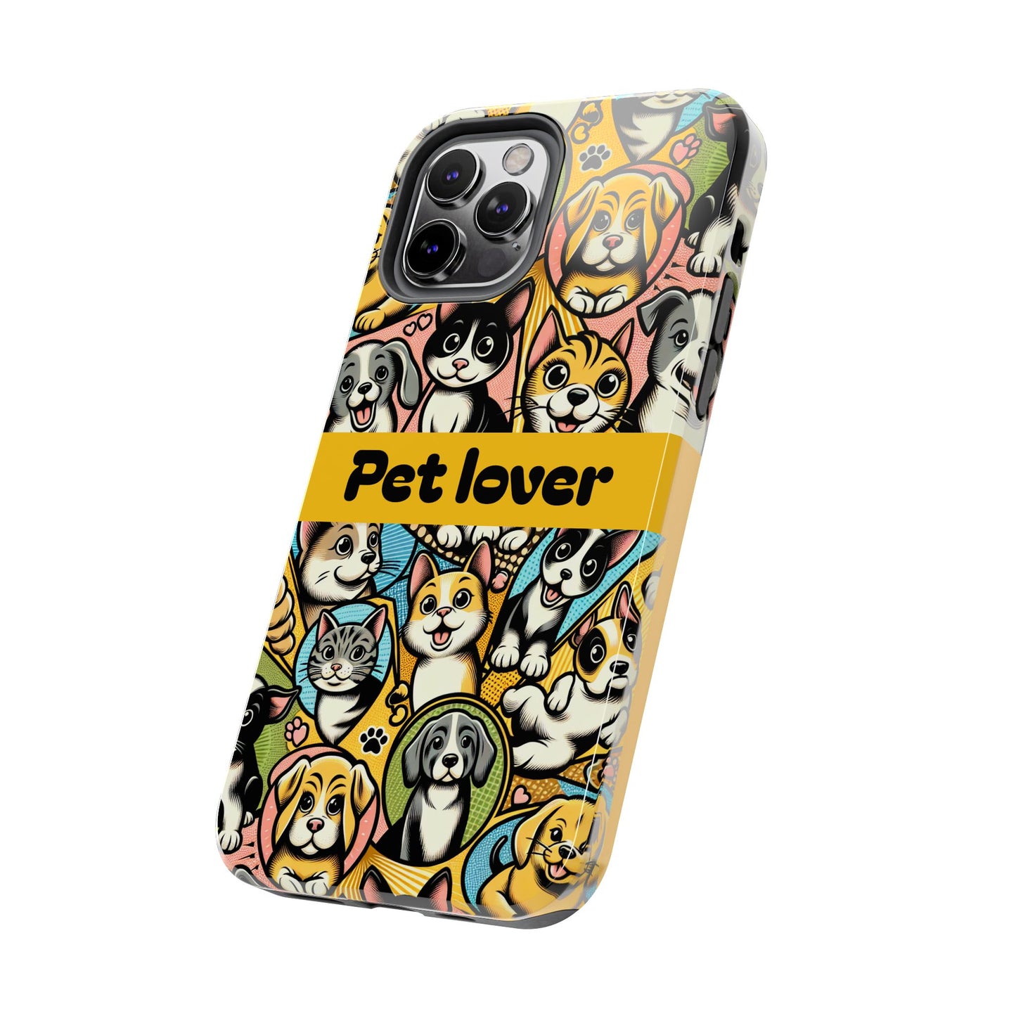 Pet Lover Tough Phone Case - Colorful Animal Design - for iPhone