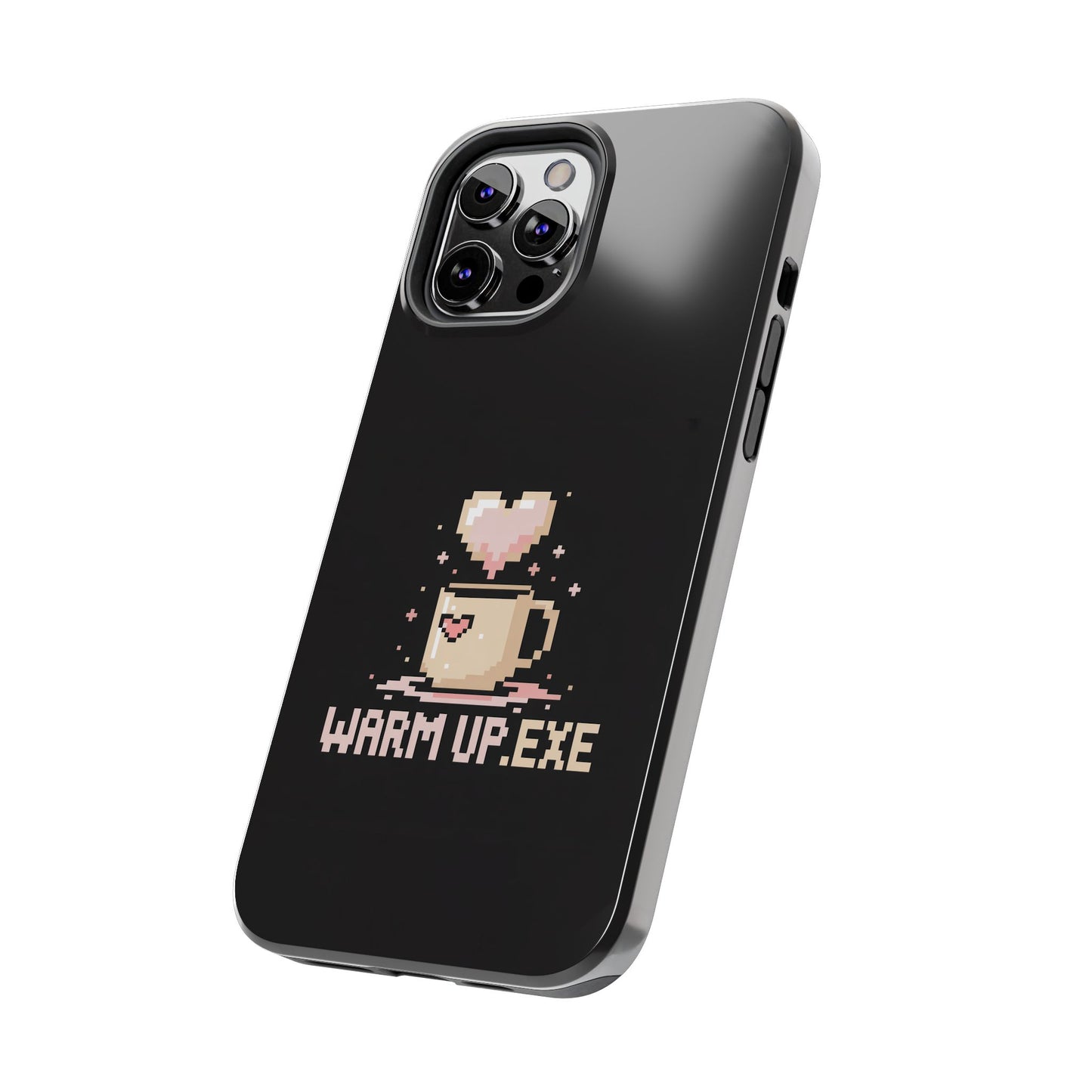 Warm Up.EXE Tough Phone Case - Cute Pixel Art Design for Tech Lovers