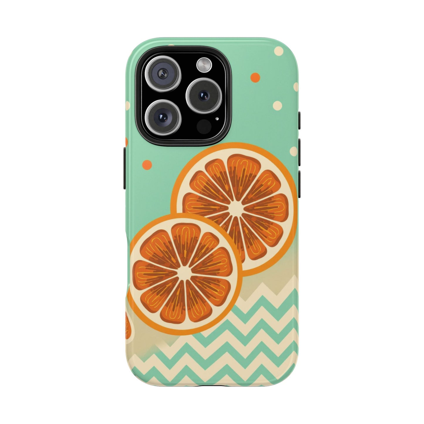 Citrus Vibe Tough Phone Case - Fun Orange Slice Design