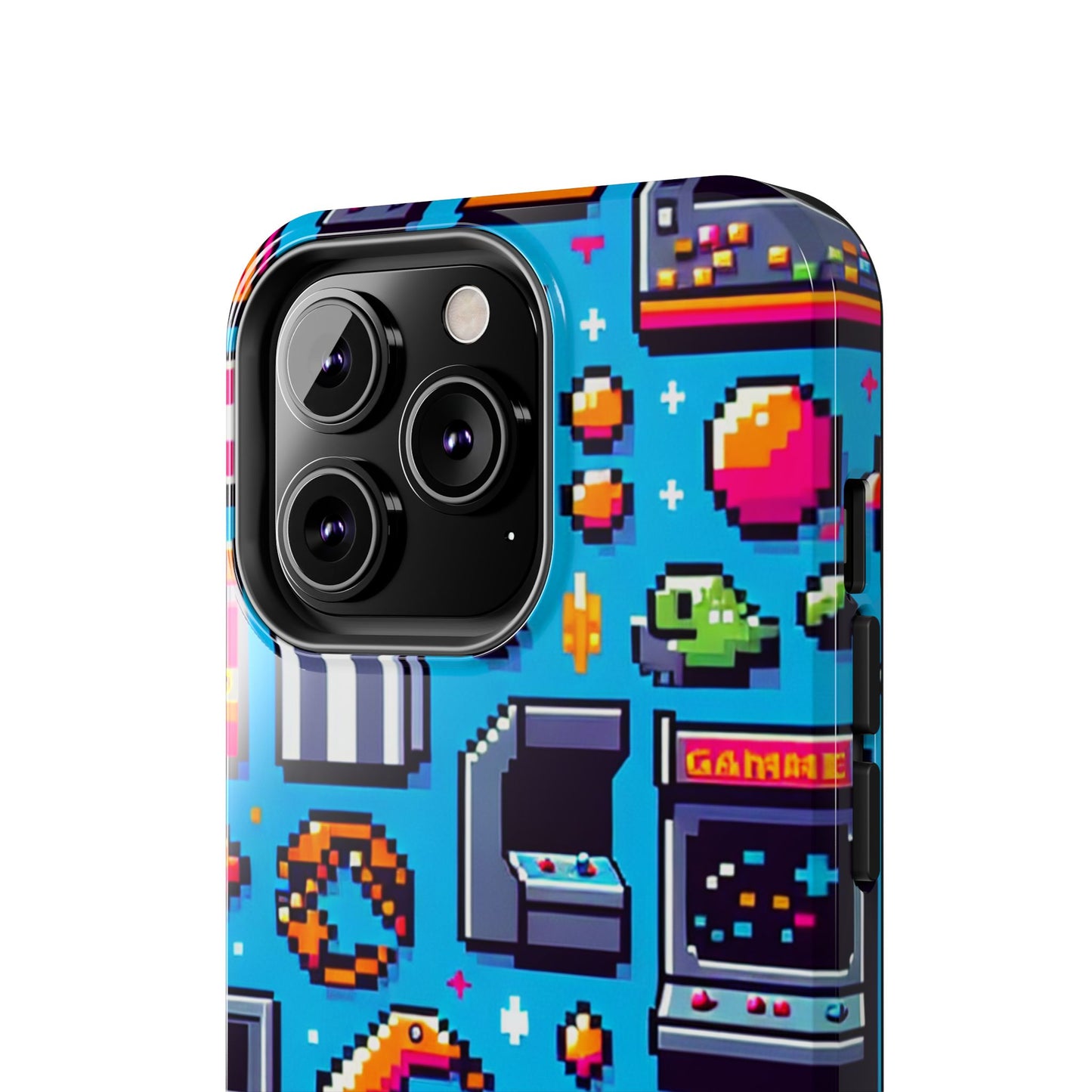 Retro Gaming Tough Phone Case - Pixel Art Design for Gamers - for iPhone