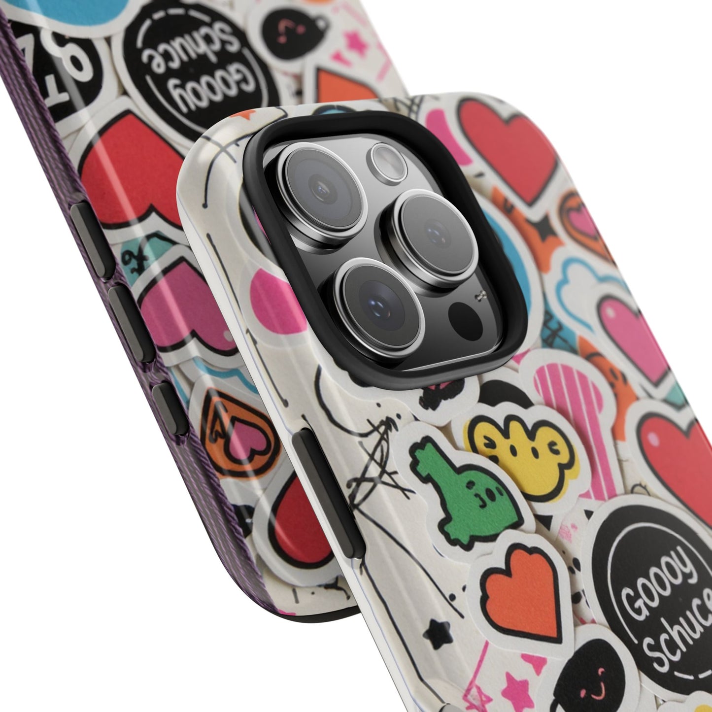 Colorful Stickers Phone Case - Fun & Trendy Tough Phone Cases