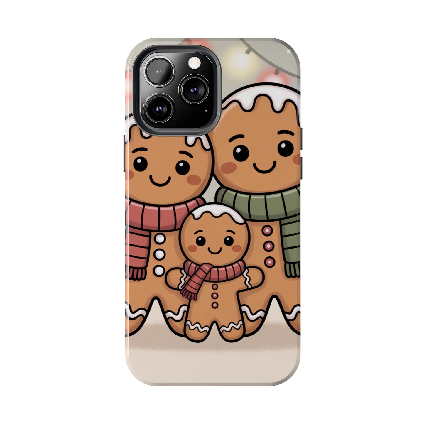 Gingerbread Cartoon Family Tough Phone Case – Festive Holiday Protection