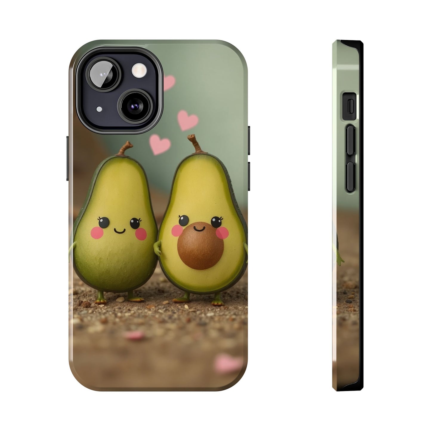 Cute Avocado Phone Case, Funny Tough Case, Quirky Phone Accessory, Gifts for Foodies, Valentine's Day Present