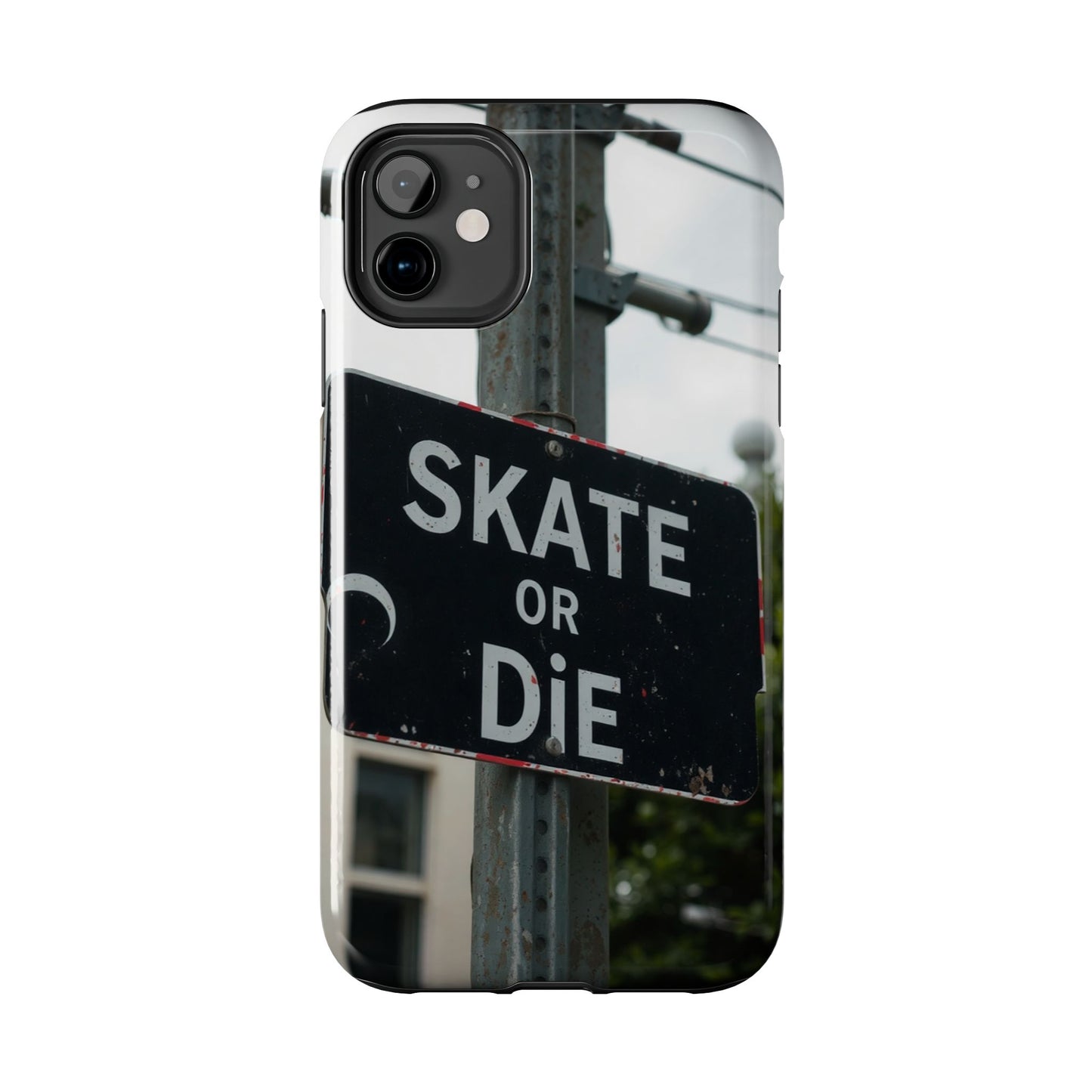 Black Sign Skate or Die Design - Tough Phone Case for iPhone