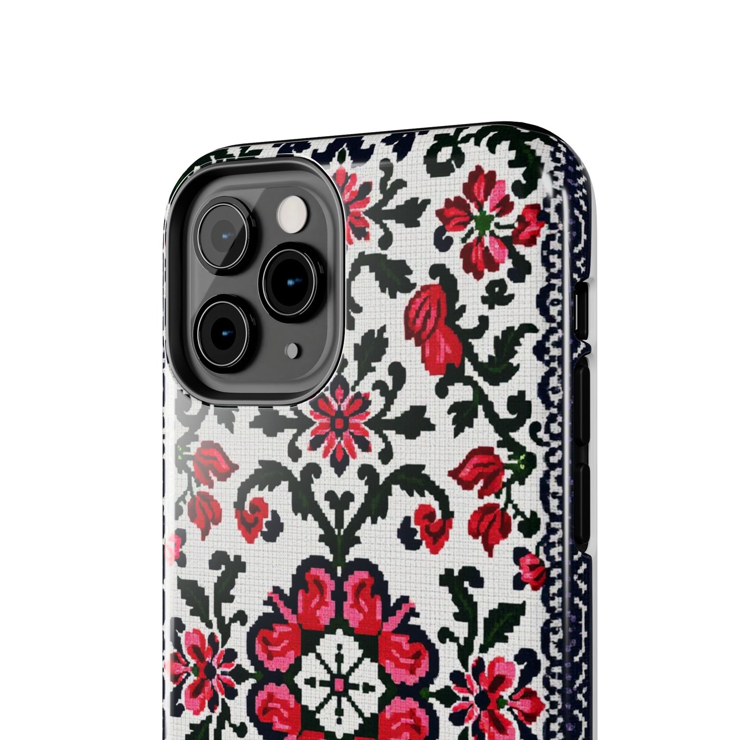 Traditional Knit Floral Design | Tough Phone Case - Durable Protection for iPhone