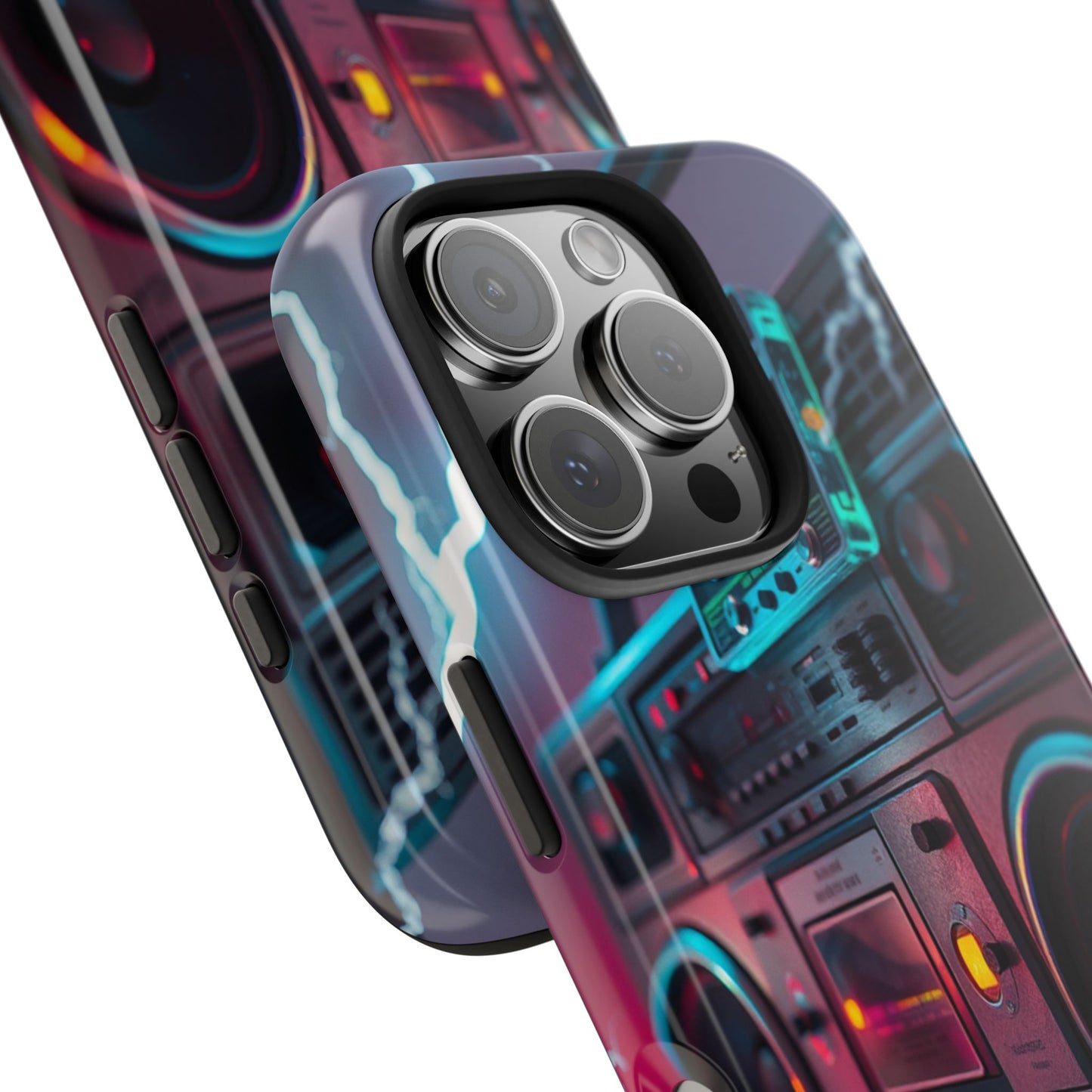 Retro Boombox Tough Phone Case – Vibrant Protection for Music Lovers