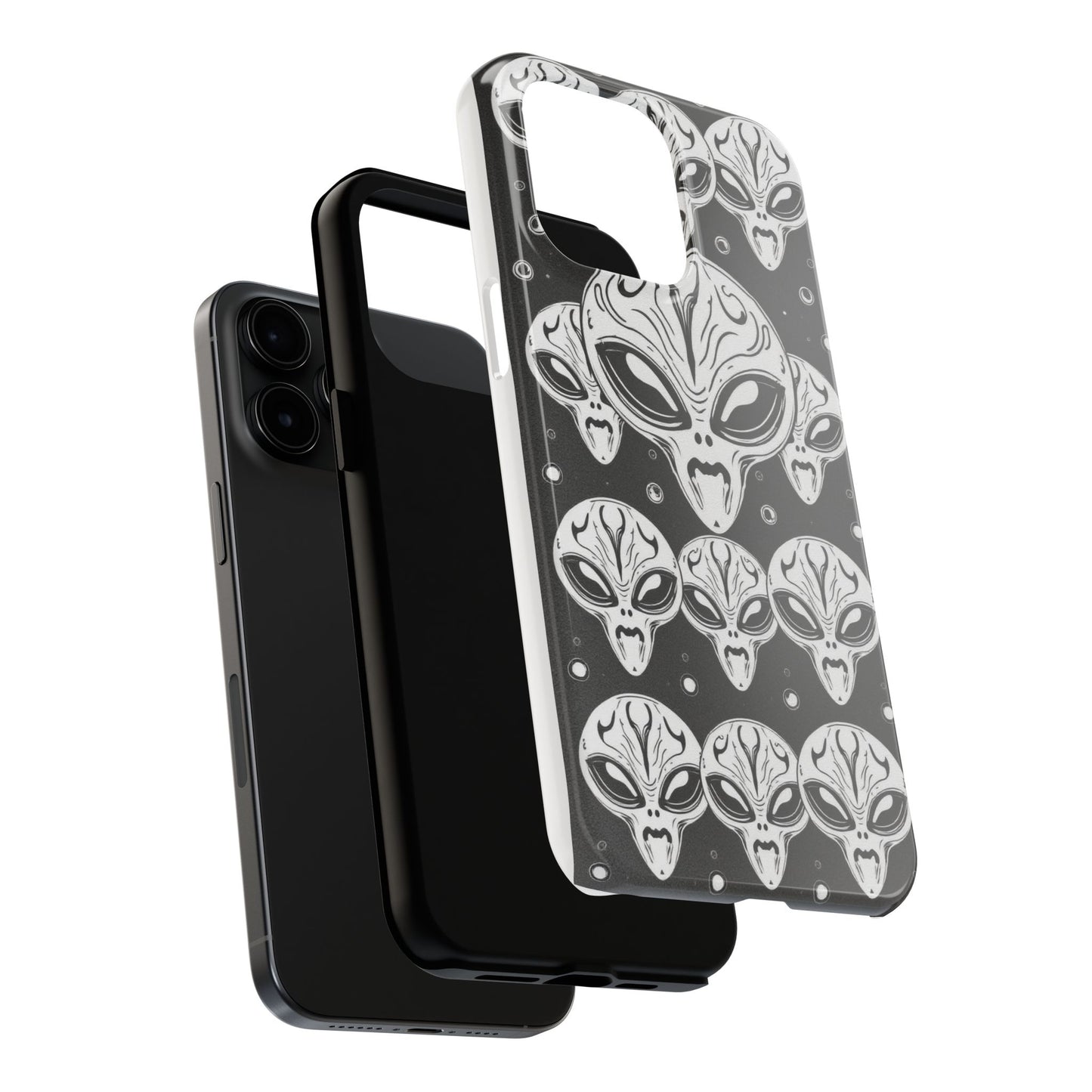 Alien Pattern Tough Phone Case - Durable Protection with Out-of-This-World Design