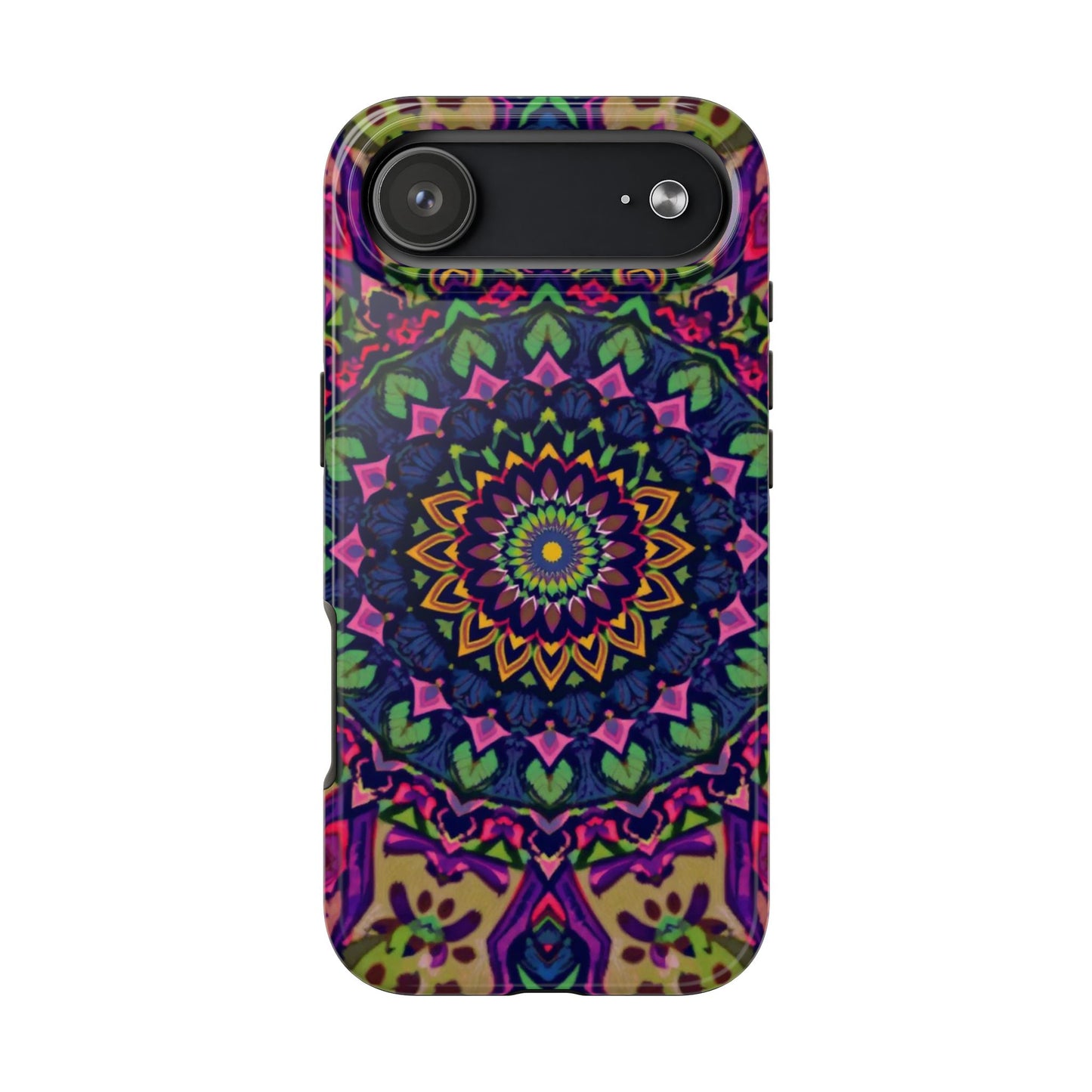Vibrant Mandala Tough Phone Case - Colorful, Purple Fusion, Durable Protection for Your Device - for iPhone