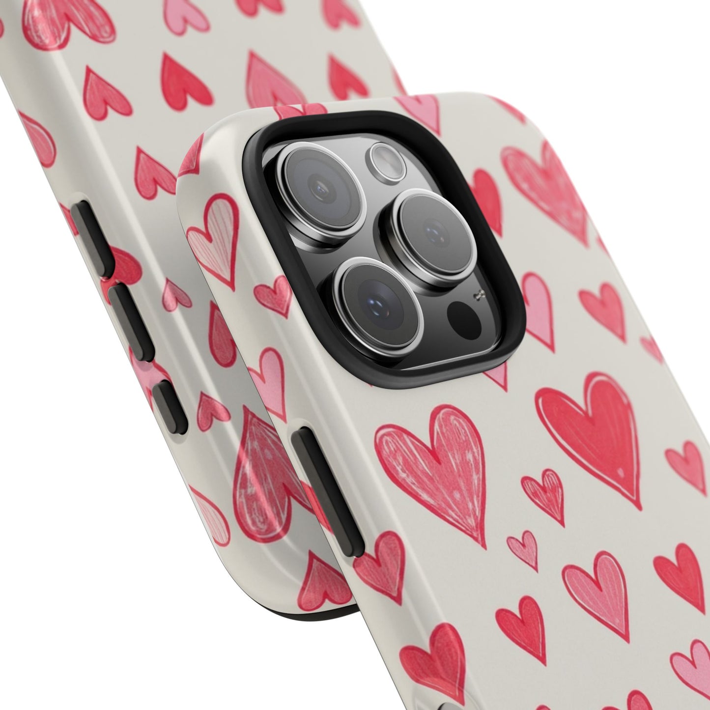 Heart Pattern Tough Phone Case - Cute and Stylish Protection