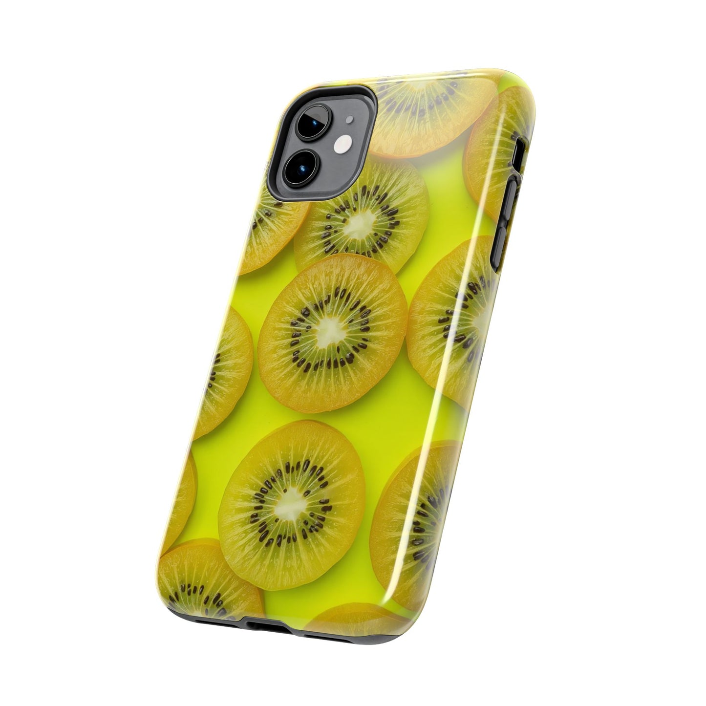 Vibrant Kiwi Tough Phone Case - Bright Yellow Design for Fruit Lovers