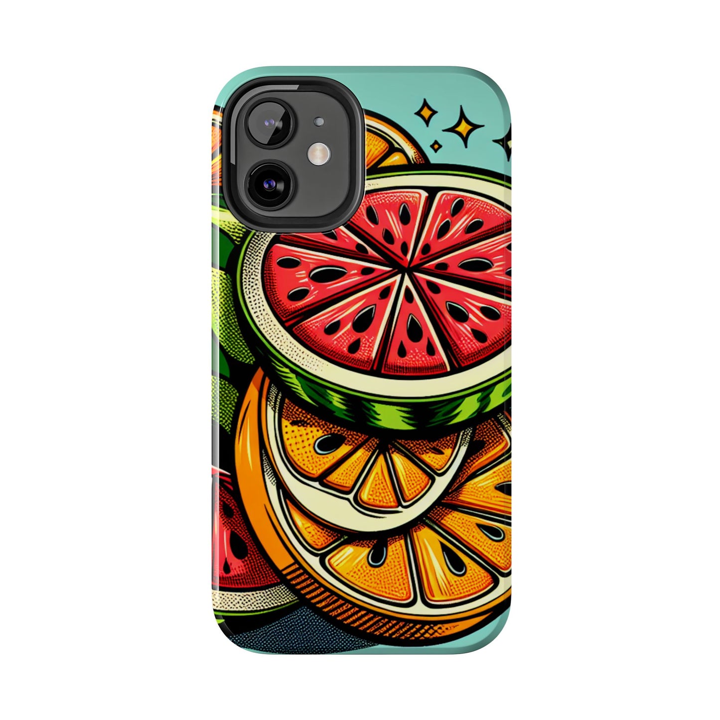 Vibrant Citrus Tough Phone Case - Fruit Slice Design - for iPhone