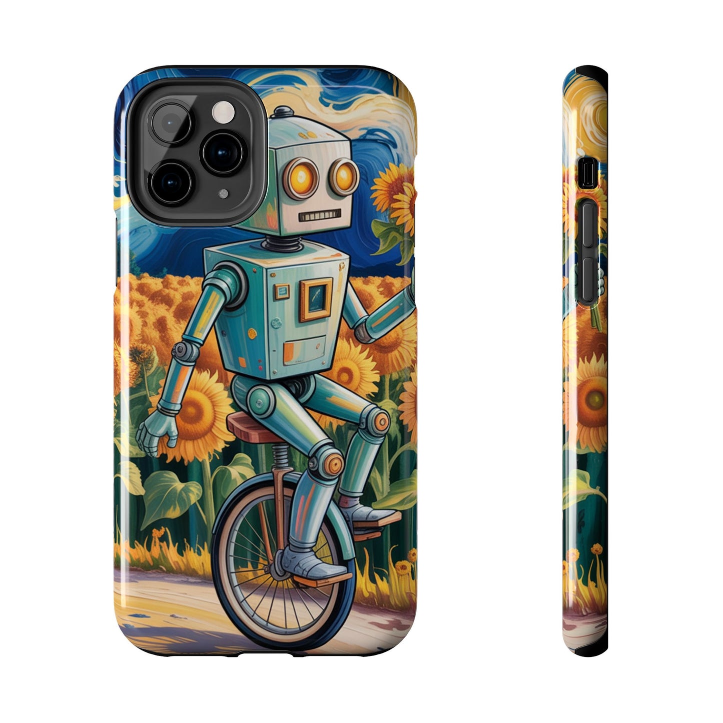 Robot Cycle Tough Phone Case - Durable & Unique Design