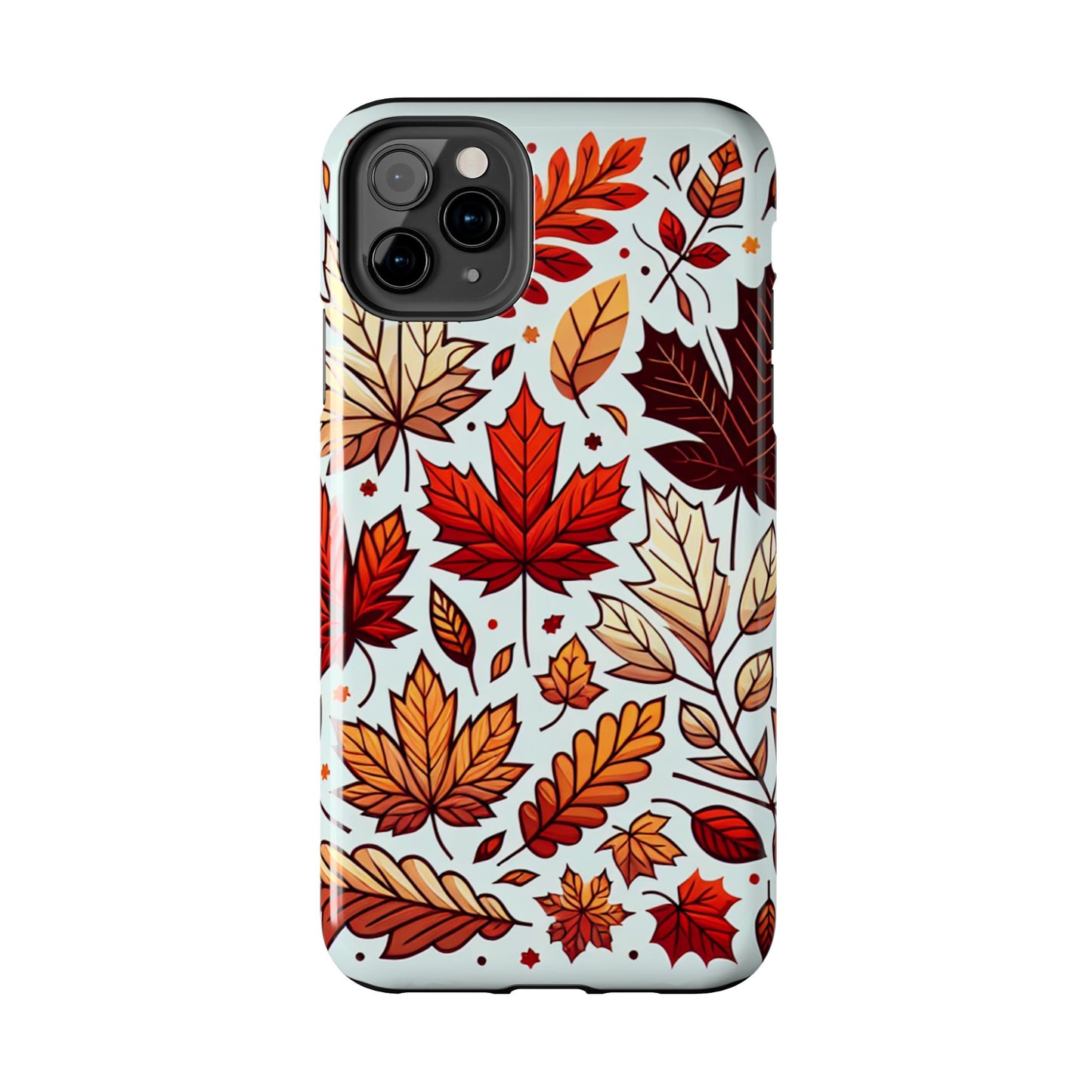 Autumn Leaves Tough Phone Case - Leaves Pattern - for iPhone