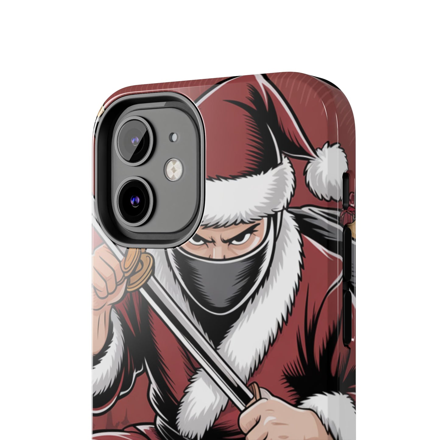 Ninja Santa Tough Phone Case | Durable Holiday Phone Cover for iPhone