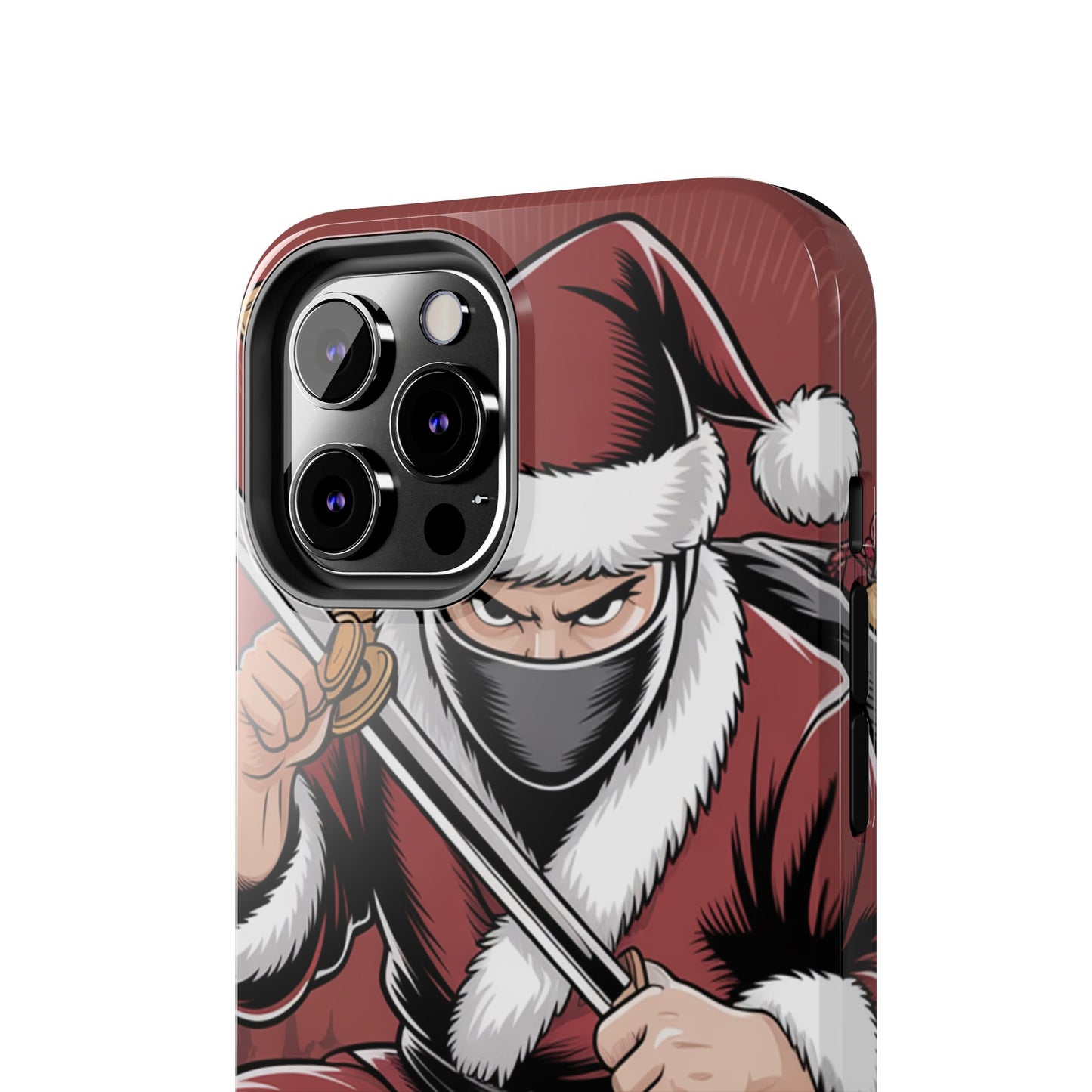 Ninja Santa Tough Phone Case | Durable Holiday Phone Cover for iPhone