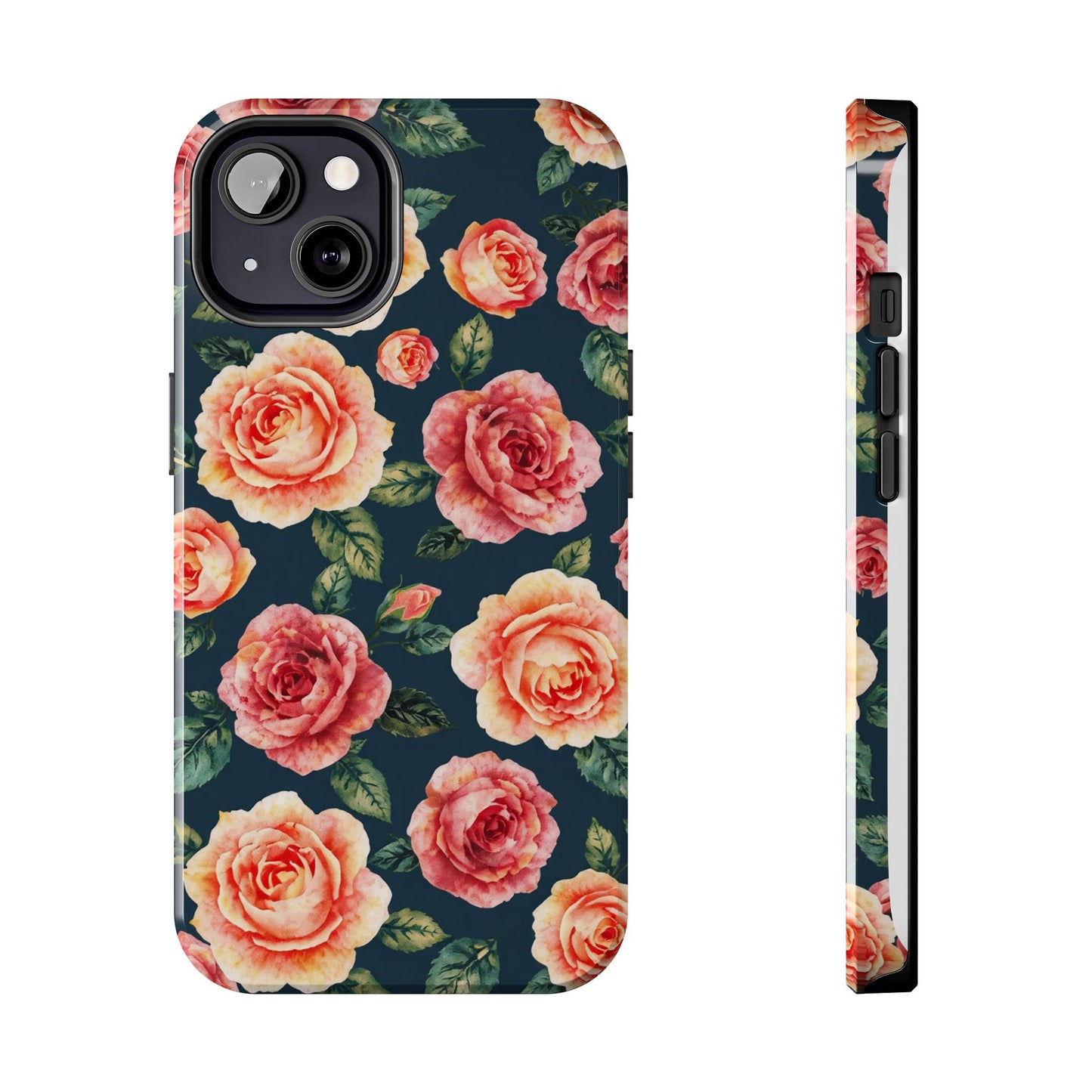 Floral Tough Phone Cases - Durable & Stylish New Age Rose Design - for iPhone