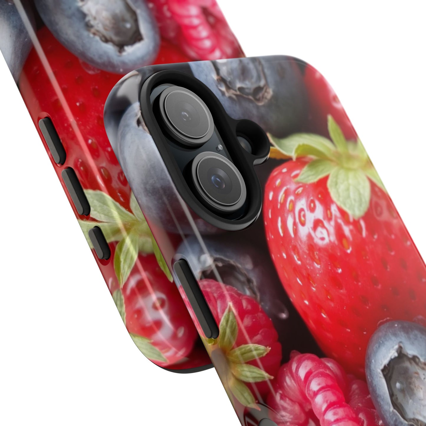 Fruit-Themed Tough Phone Case - Berry Burst Design