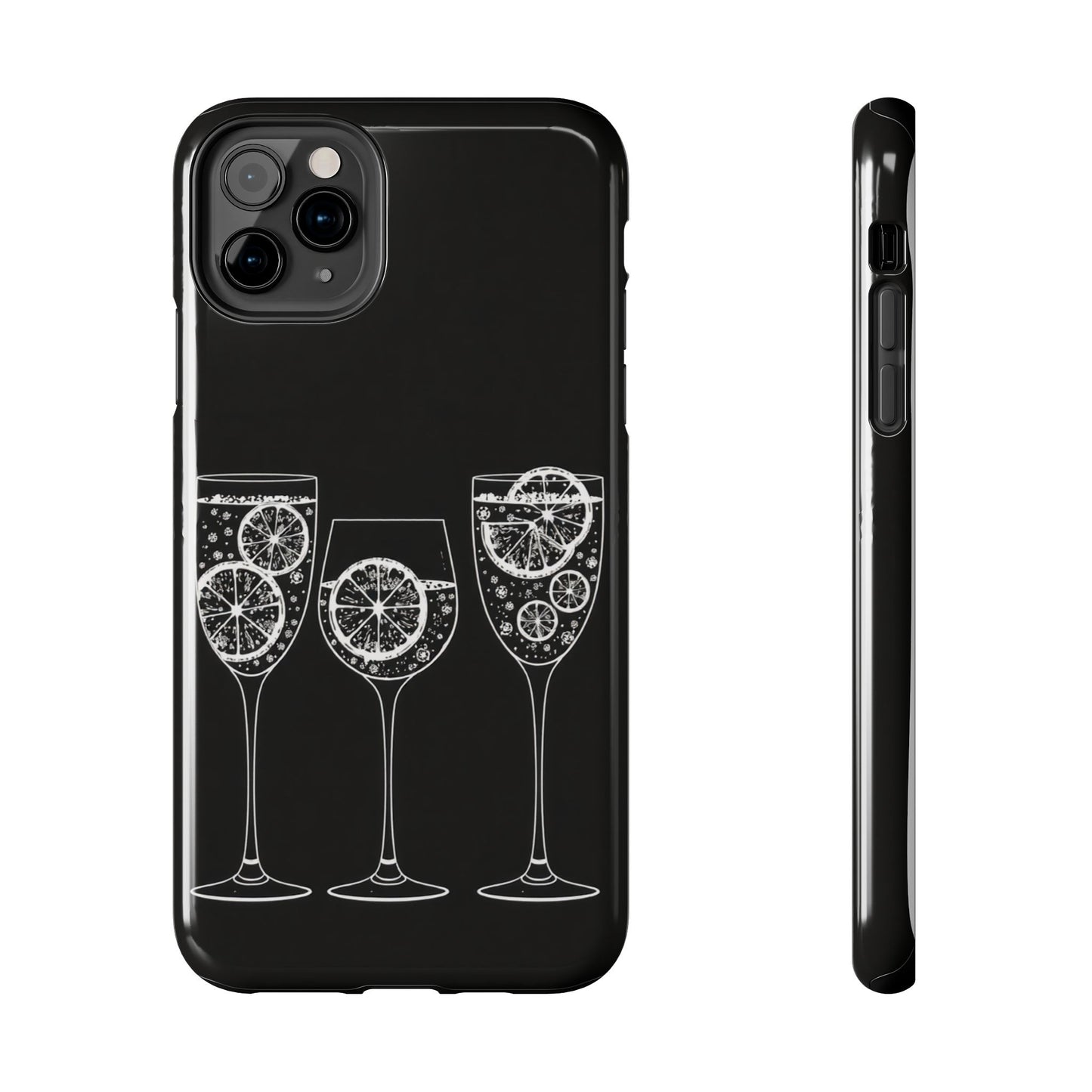 Stylish Tough Phone Cases with Citrus Glass Design, Protective Cases for Parties, Summer Events, and Everyday Use