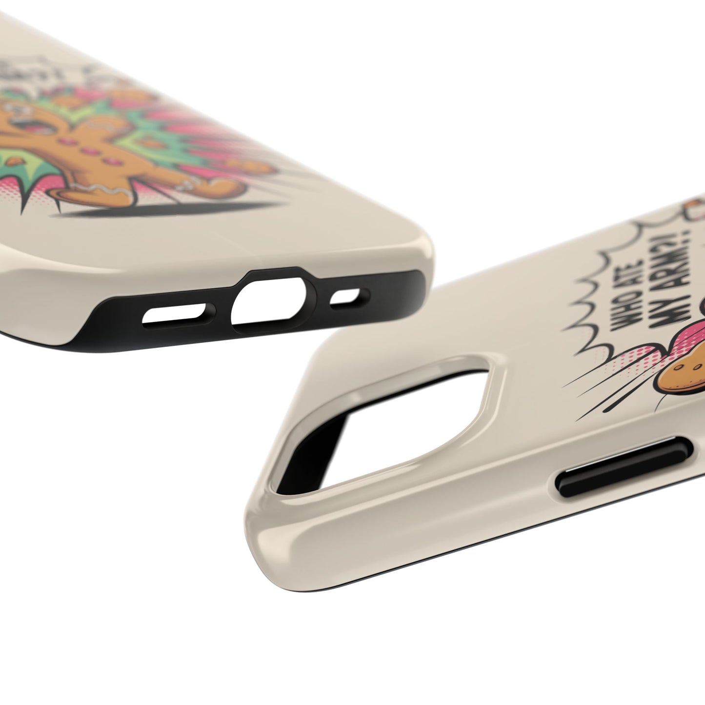 Funny Gingerbread Man Phone Case - Who Ate My Arm? Tough Protection