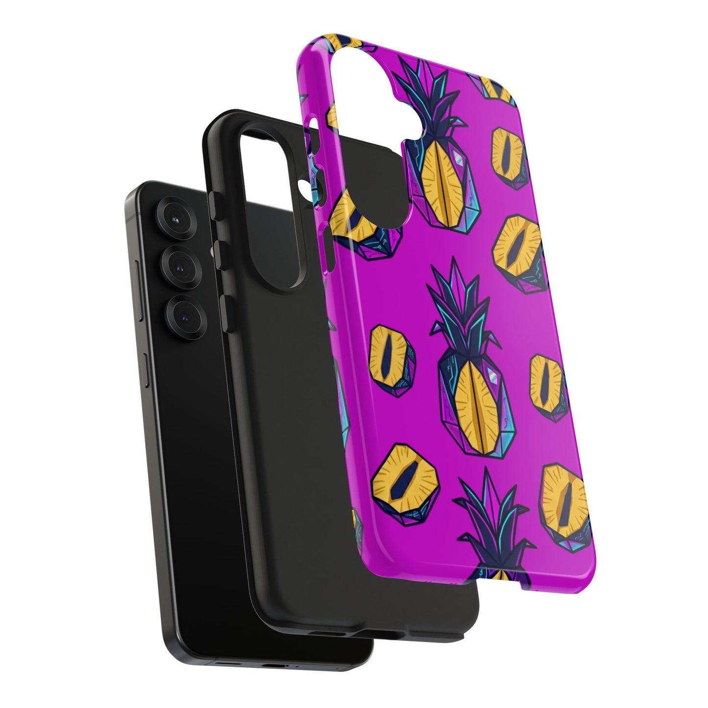 Cyberpunk Origami Pineapple iPhone Case