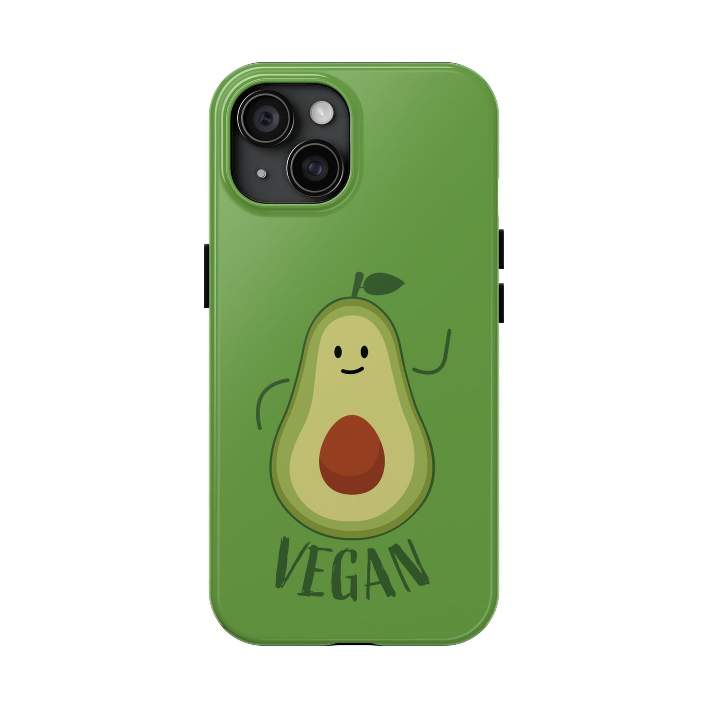 Vegan Avocado Tough Phone Case - Cute & Durable Phone Cover - for iPhone
