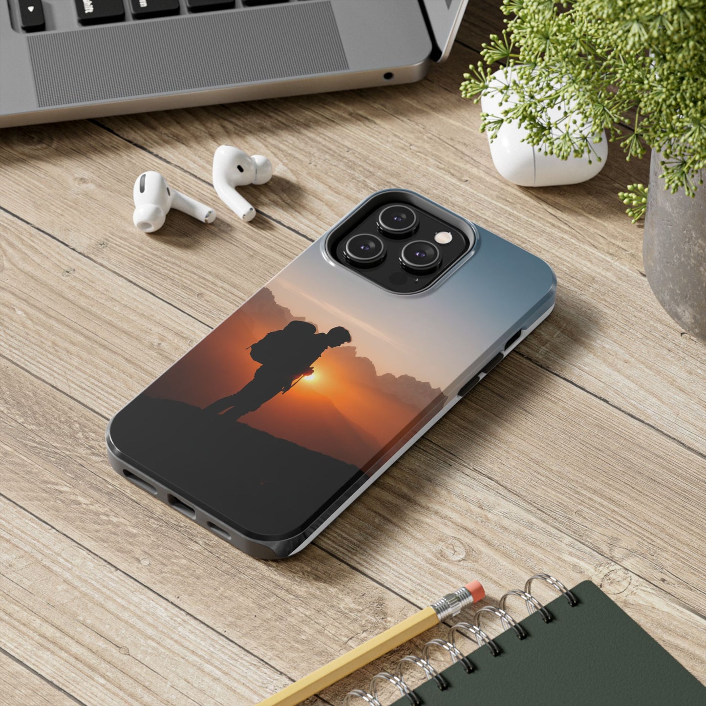 Explorer Adventure Sunset Mountain iPhone Case