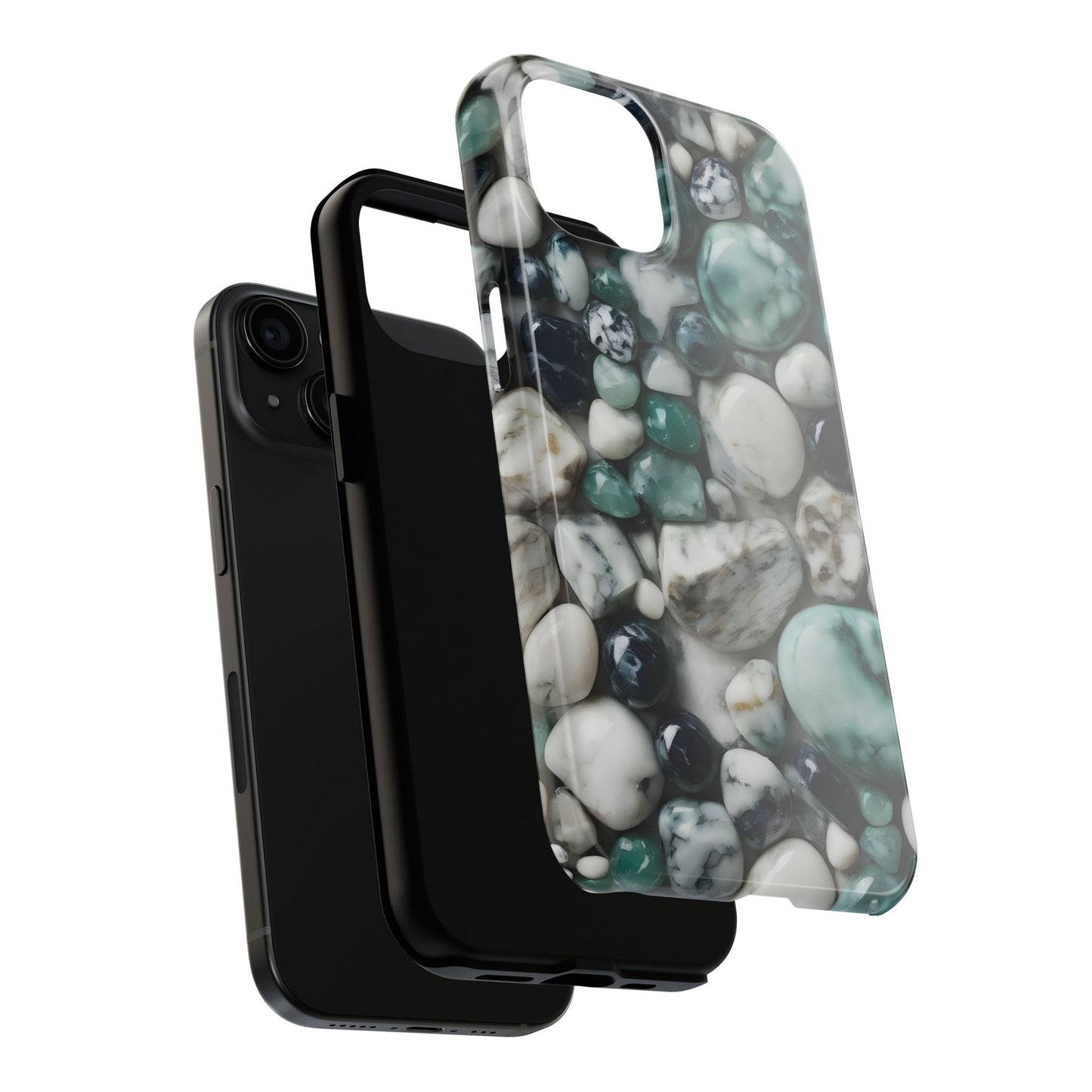 Small Rocks Pattern Tough Phone Case - Stylish & Durable Protection - for iPhone