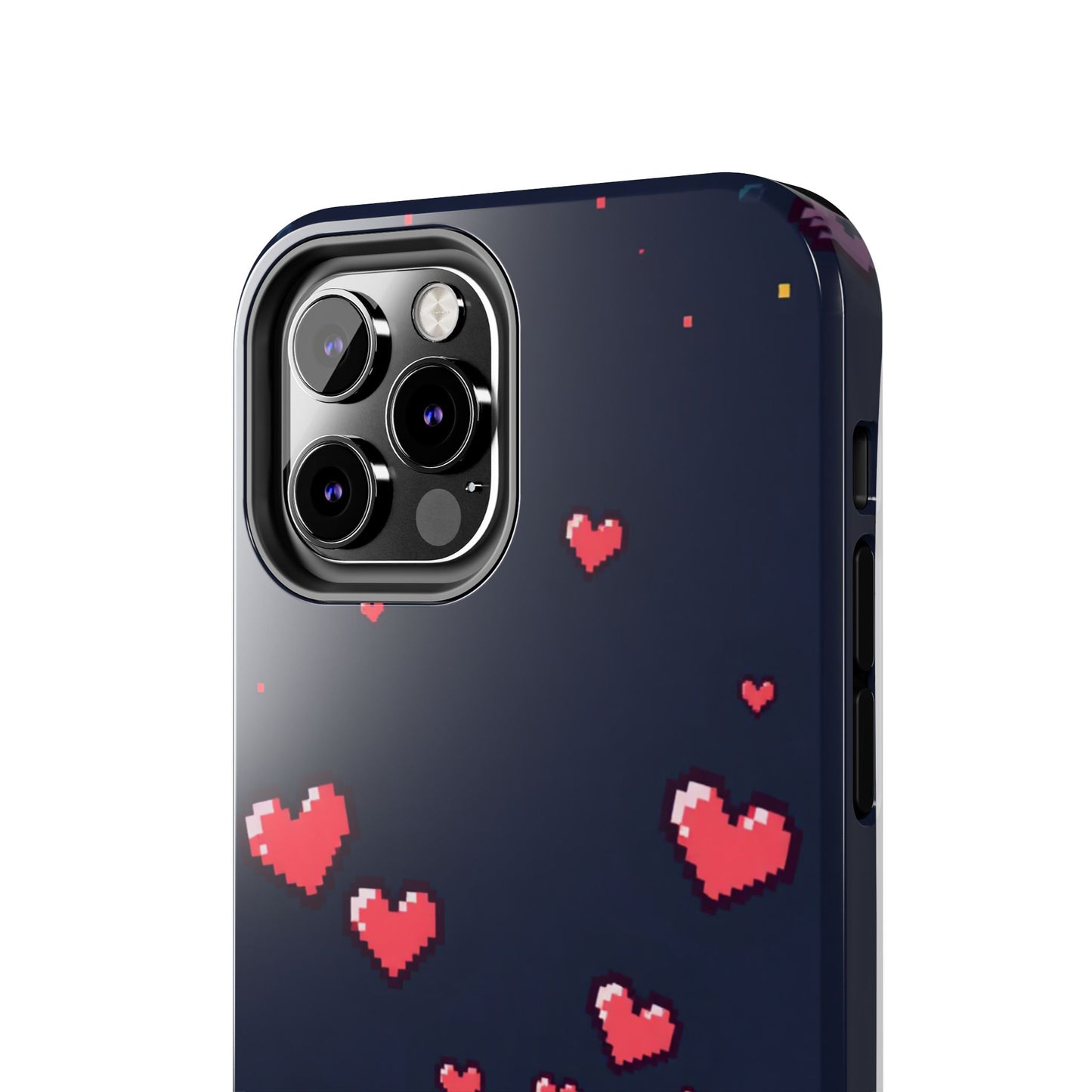 Pixel Heart Tough Phone Case - Retro Gamer Style for Valentine's Day