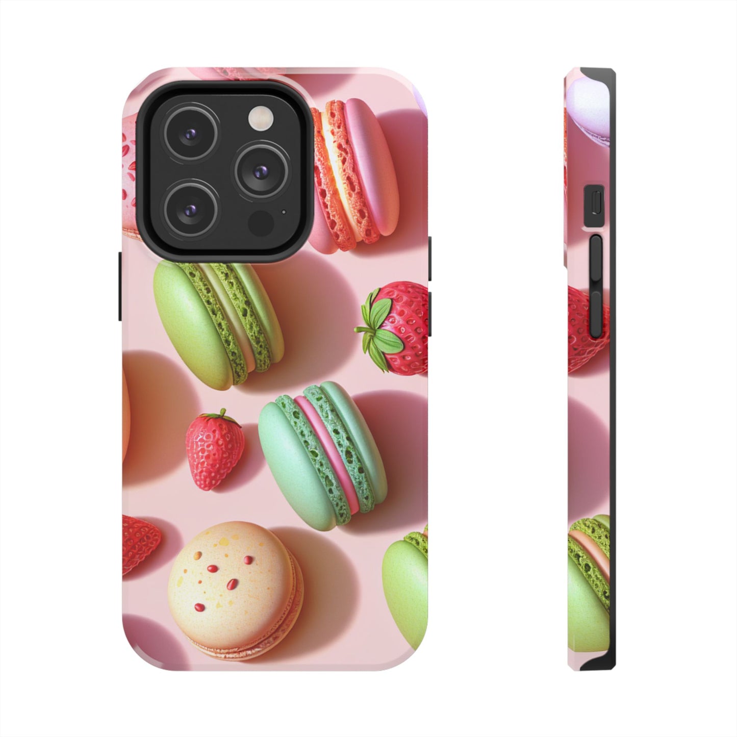 Macaron-Inspired Tough Phone Cases - Colorful Sweet Design - for iPhone